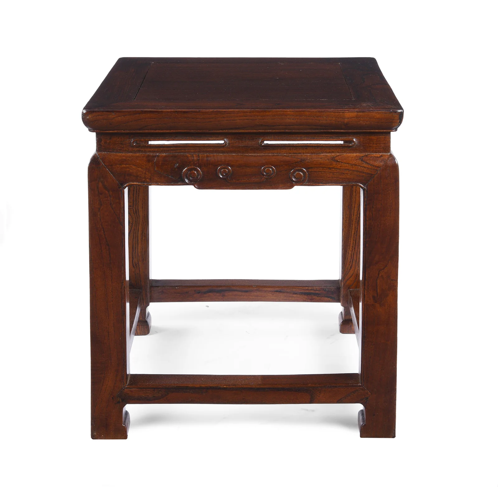 Red Elm Square Side Table From Jiangsu - 19th Century - Image 6