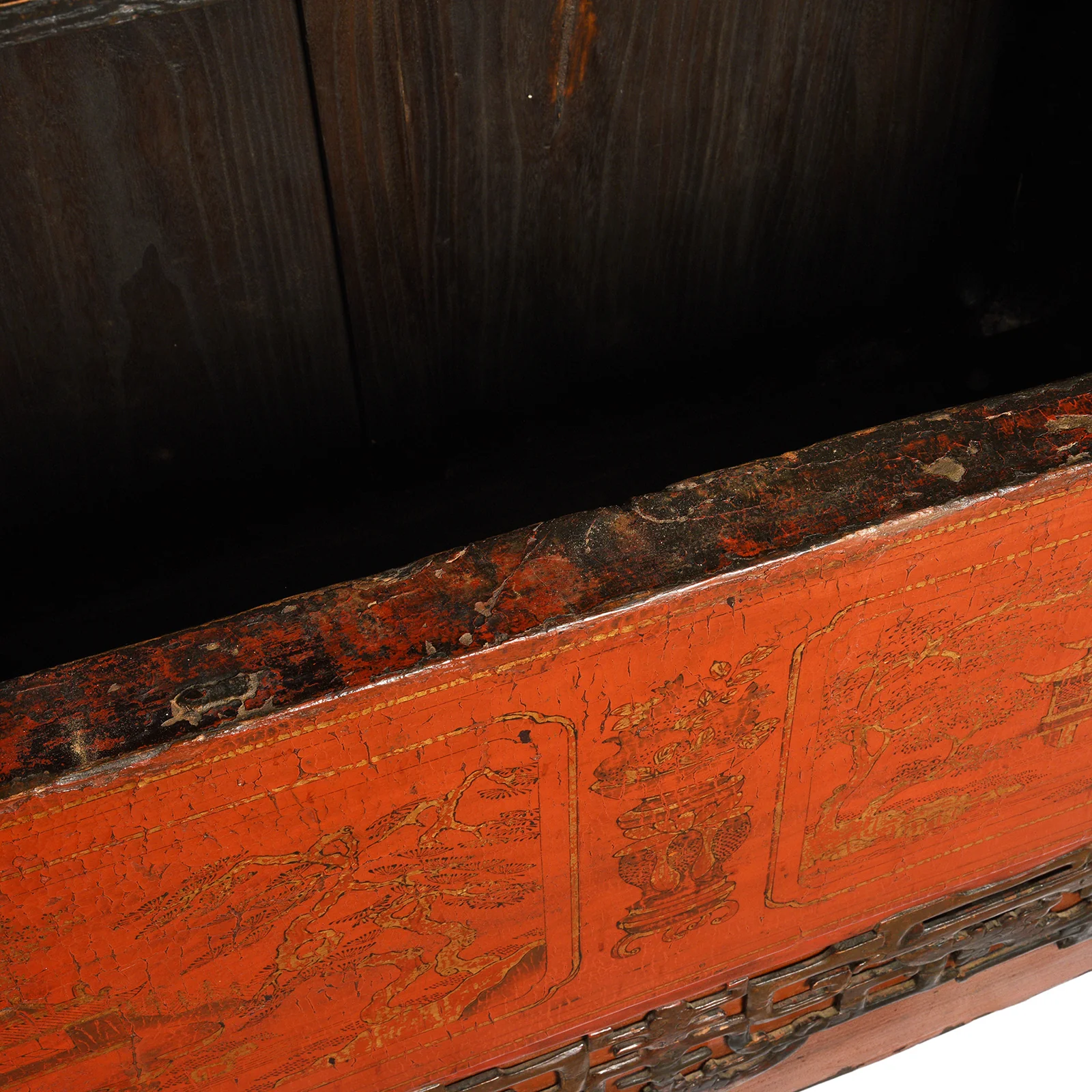Red Lacquer Wedding Cabinet From Shanxi - Early 19thC - Image 17