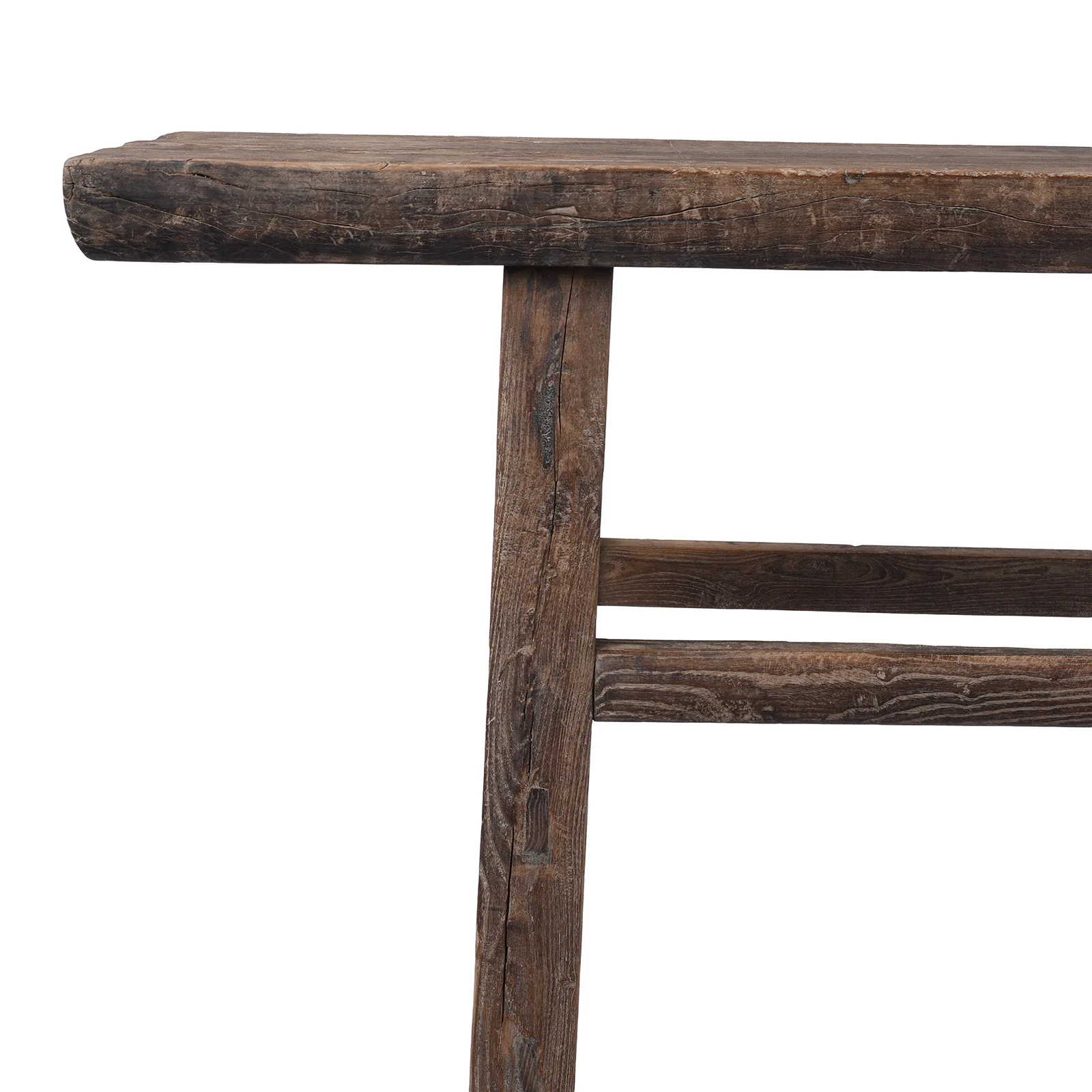 Walnut & Elm Farmhouse Console Table From Henan - Late 19th Century - Image 2