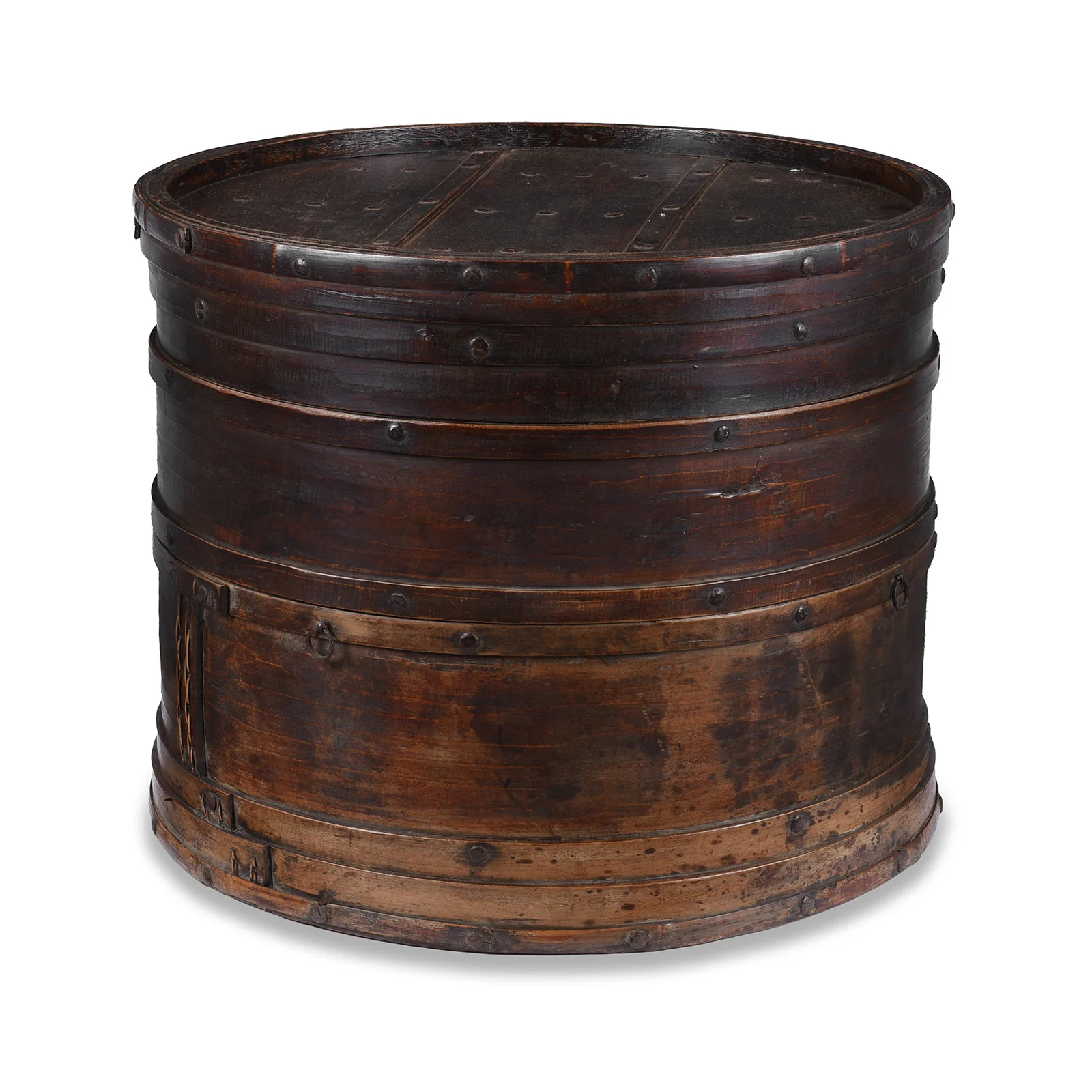 Painted Willow Food Container From Shanxi - 19th Century