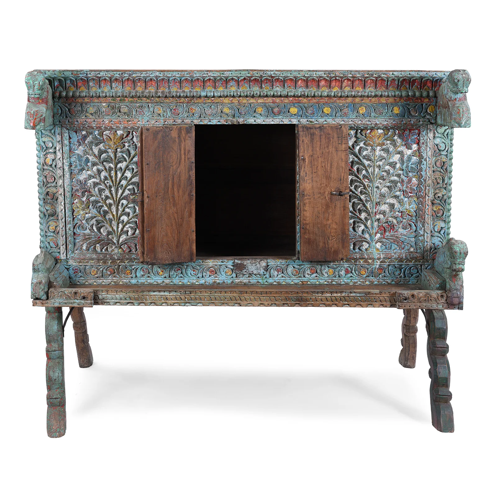 Painted Majus Dowry Chest From Saurashtra - 19th Century - Image 6