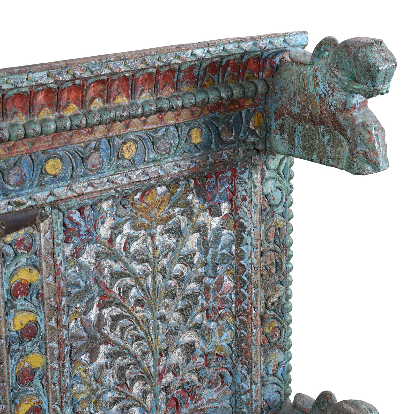 Painted Majus Dowry Chest From Saurashtra - 19th Century - Image 7