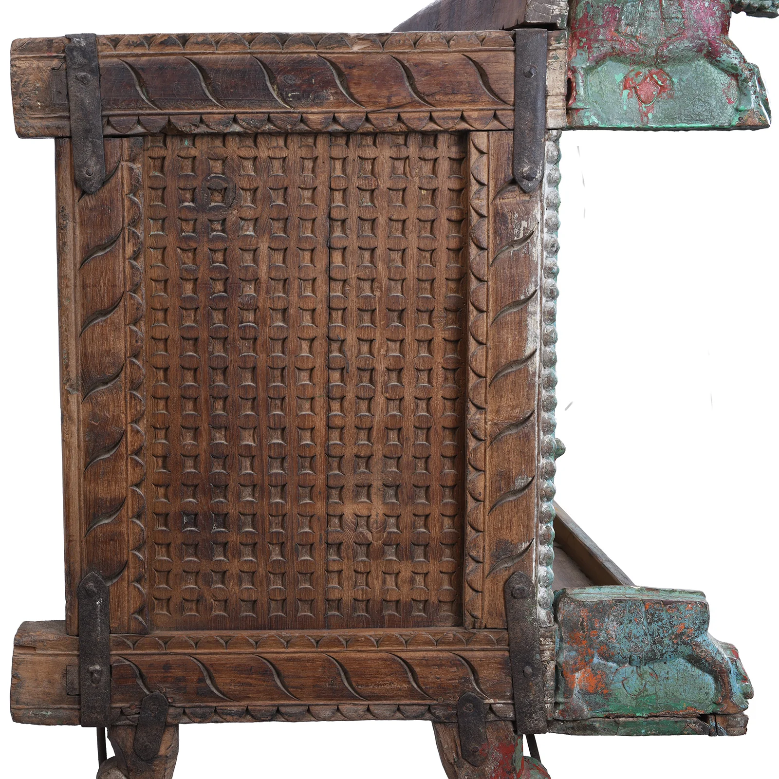 Painted Majus Dowry Chest From Saurashtra - 19th Century - Image 9