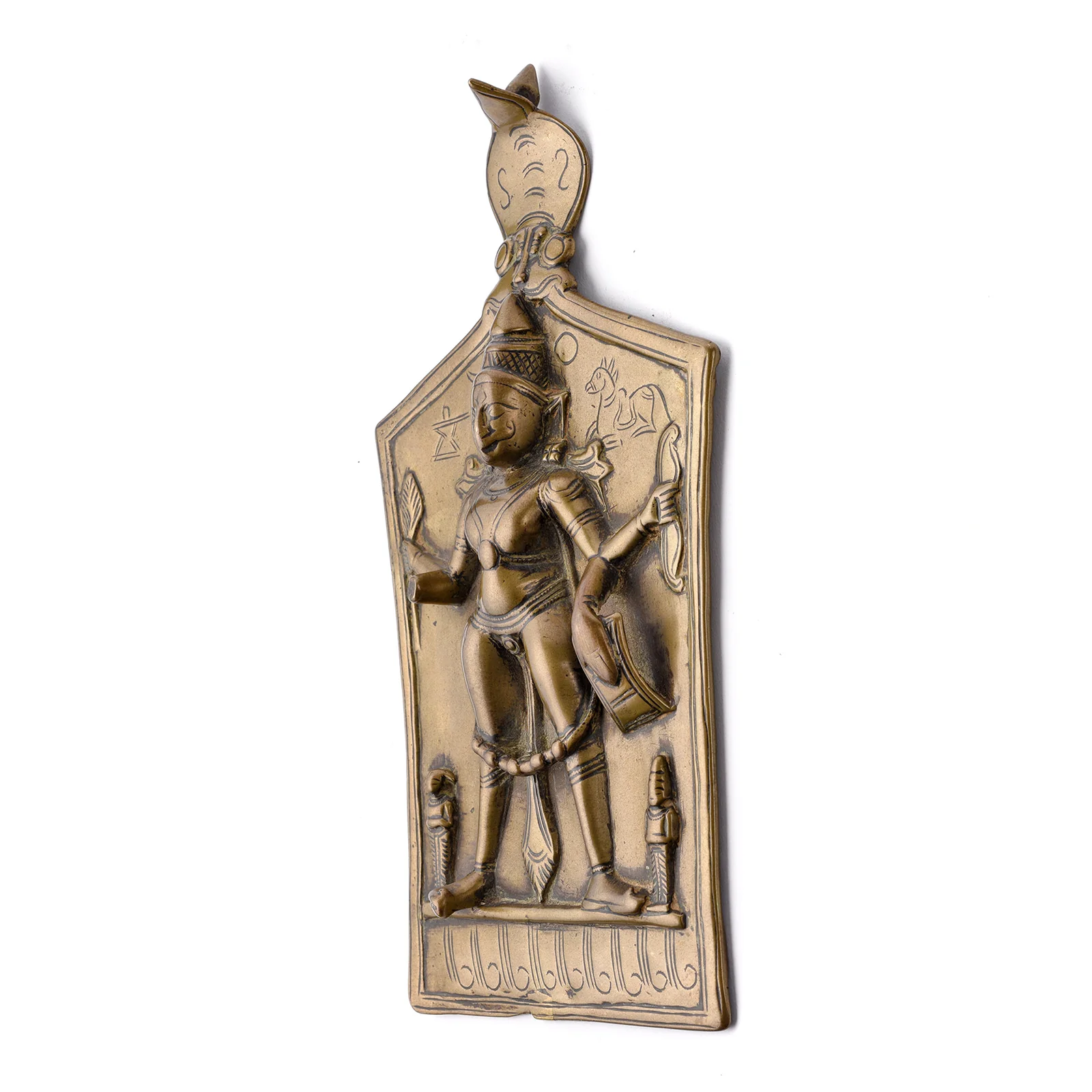 Bronze Votive Panel Of Virabhadra From Deccan - 19th Century - Image 3