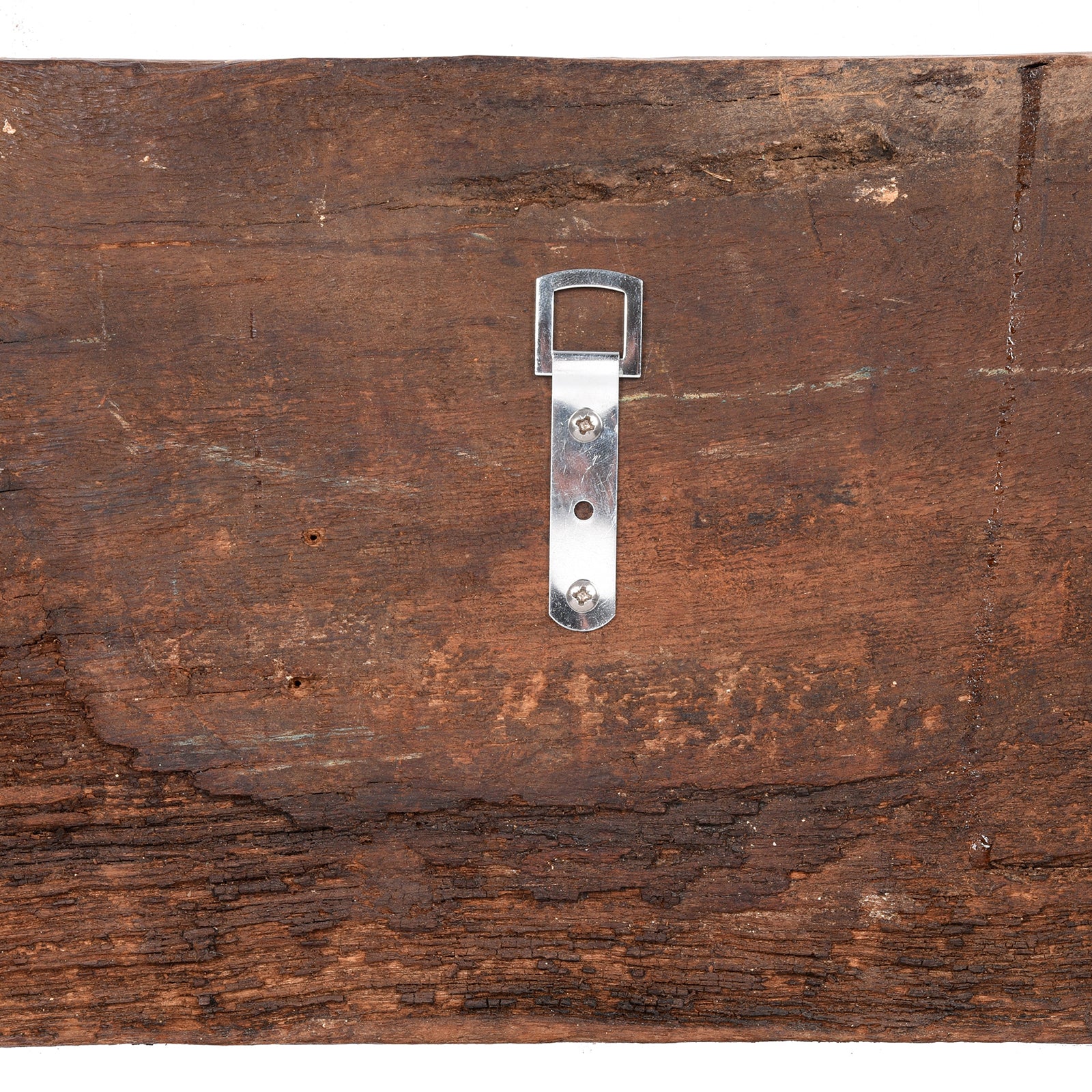 Old Carved Teak Architrave With 4 Iron Coat Hooks - Image 6