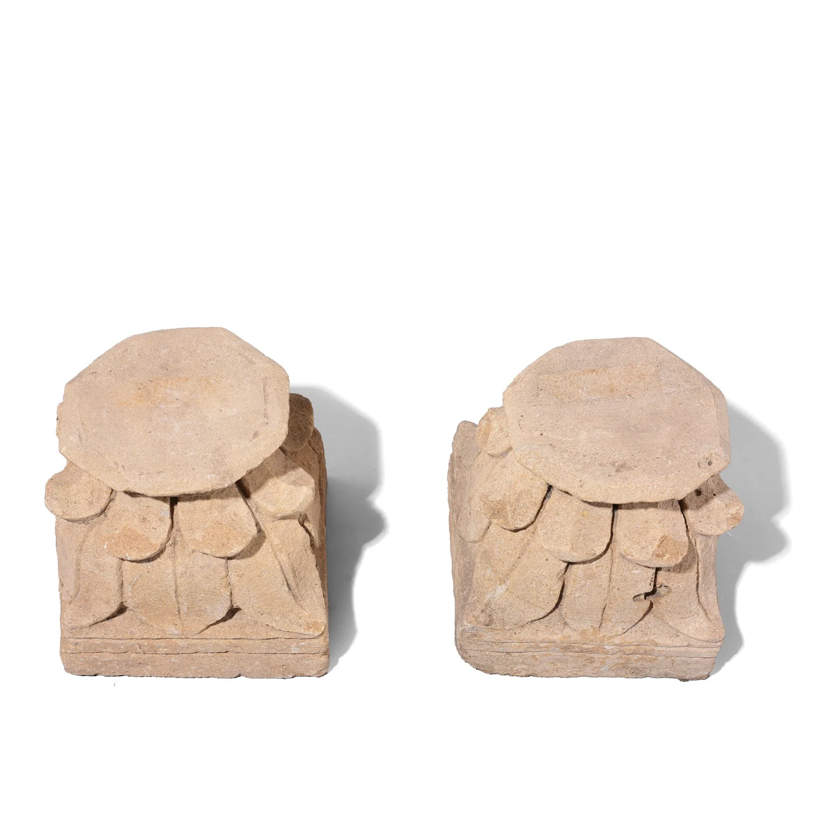 Carved Stone Bases From Jaisalmer - 19th Century - Image 3