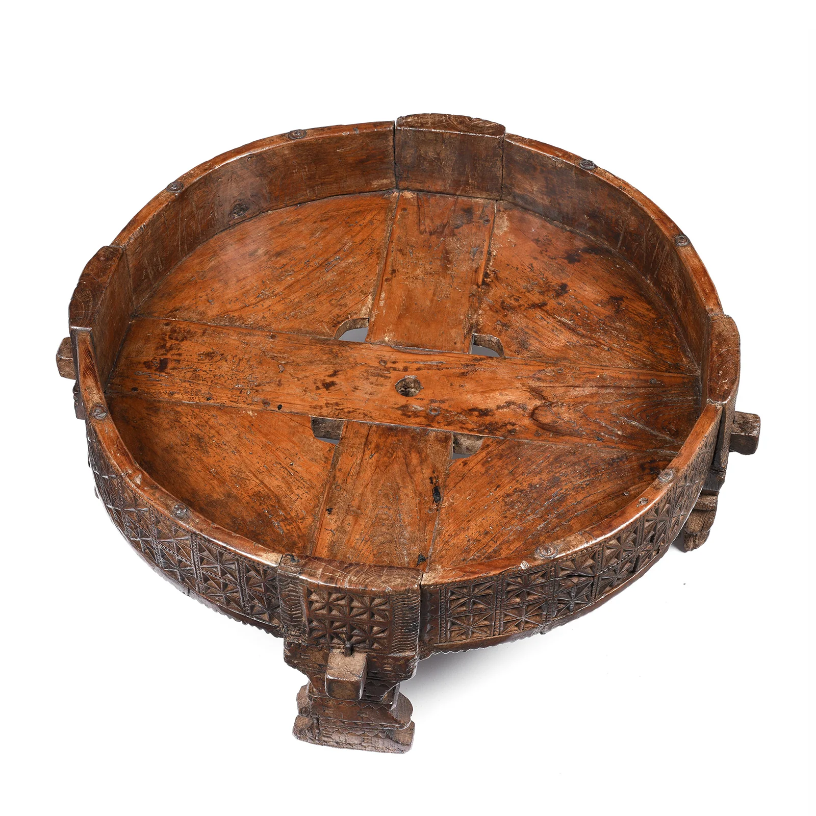 Indian Chakki Coffee Table From Rajasthan - 19thC - Image 3