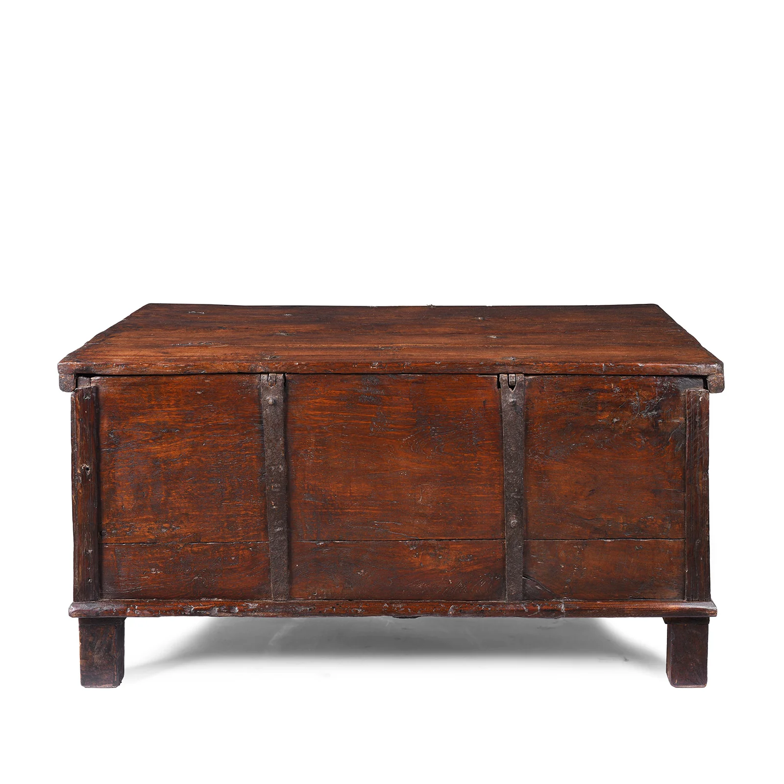 Iron Bound Teak Chest From Goa - 19th Century - Image 10
