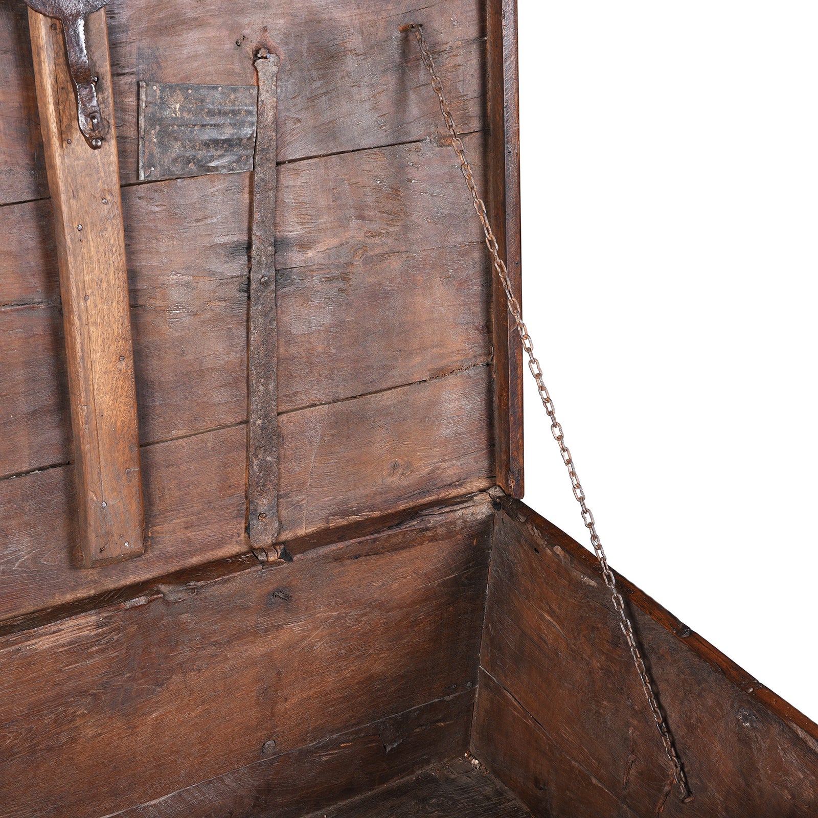 Iron Bound Teak Chest From Goa - 19th Century - Image 5