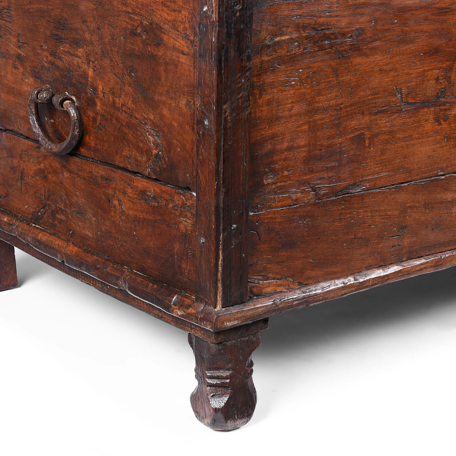 Iron Bound Teak Chest From Goa - 19th Century - Image 7