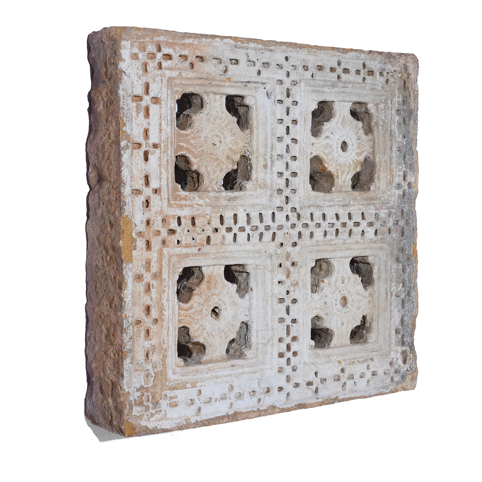 Painted Stone Panel From Jaisalmer - 19th Century - Image 3