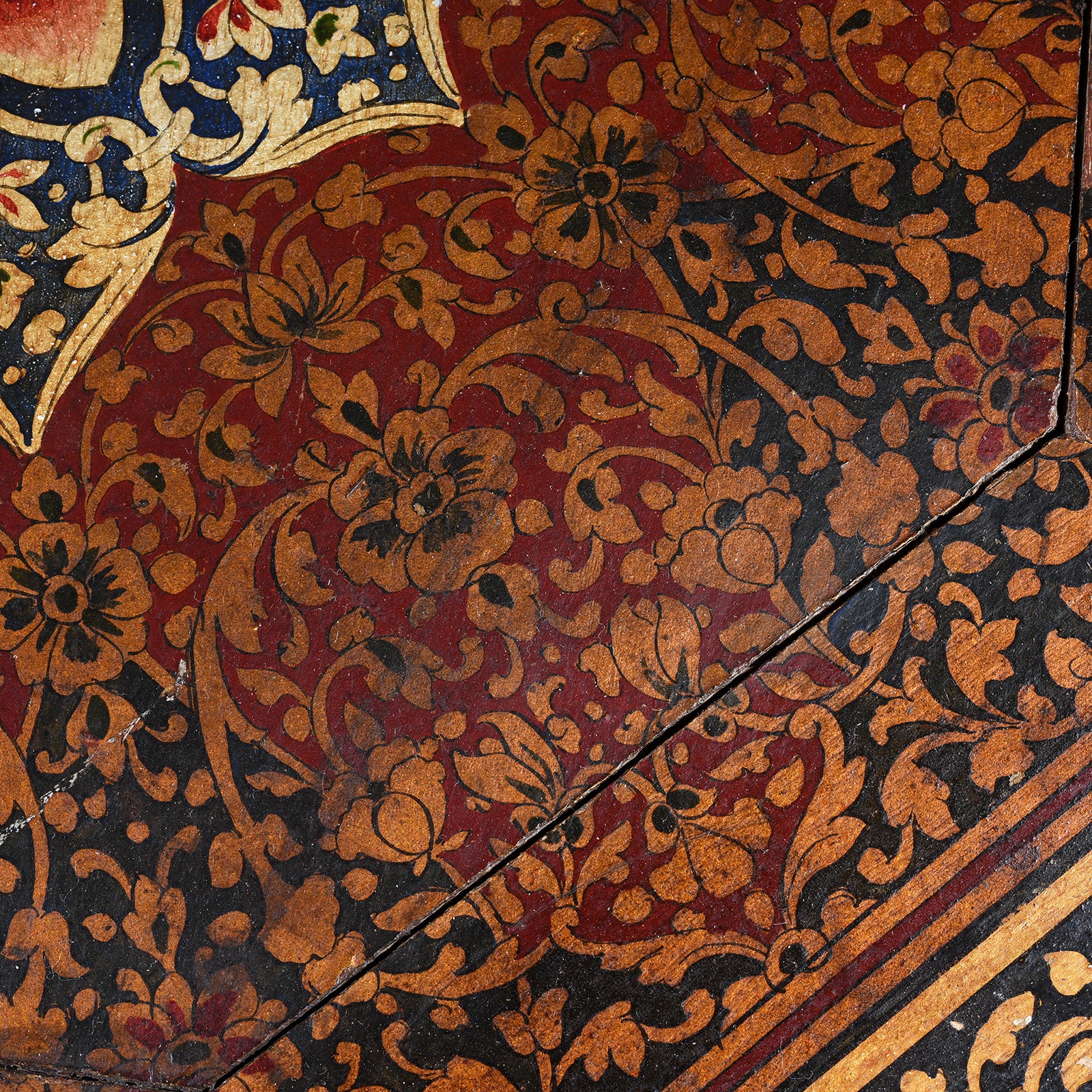 Painted Star Bajot Low Prayer Table From Rajasthan - 19th Century - Image 8