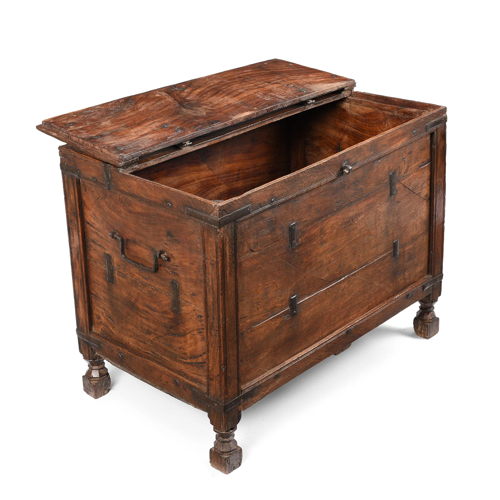 Roheda Wood Chest From Rajasthan - 19th Century - Image 4