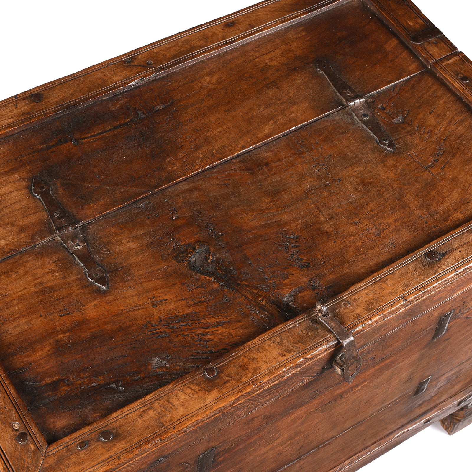 Roheda Wood Chest From Rajasthan - 19th Century - Image 8