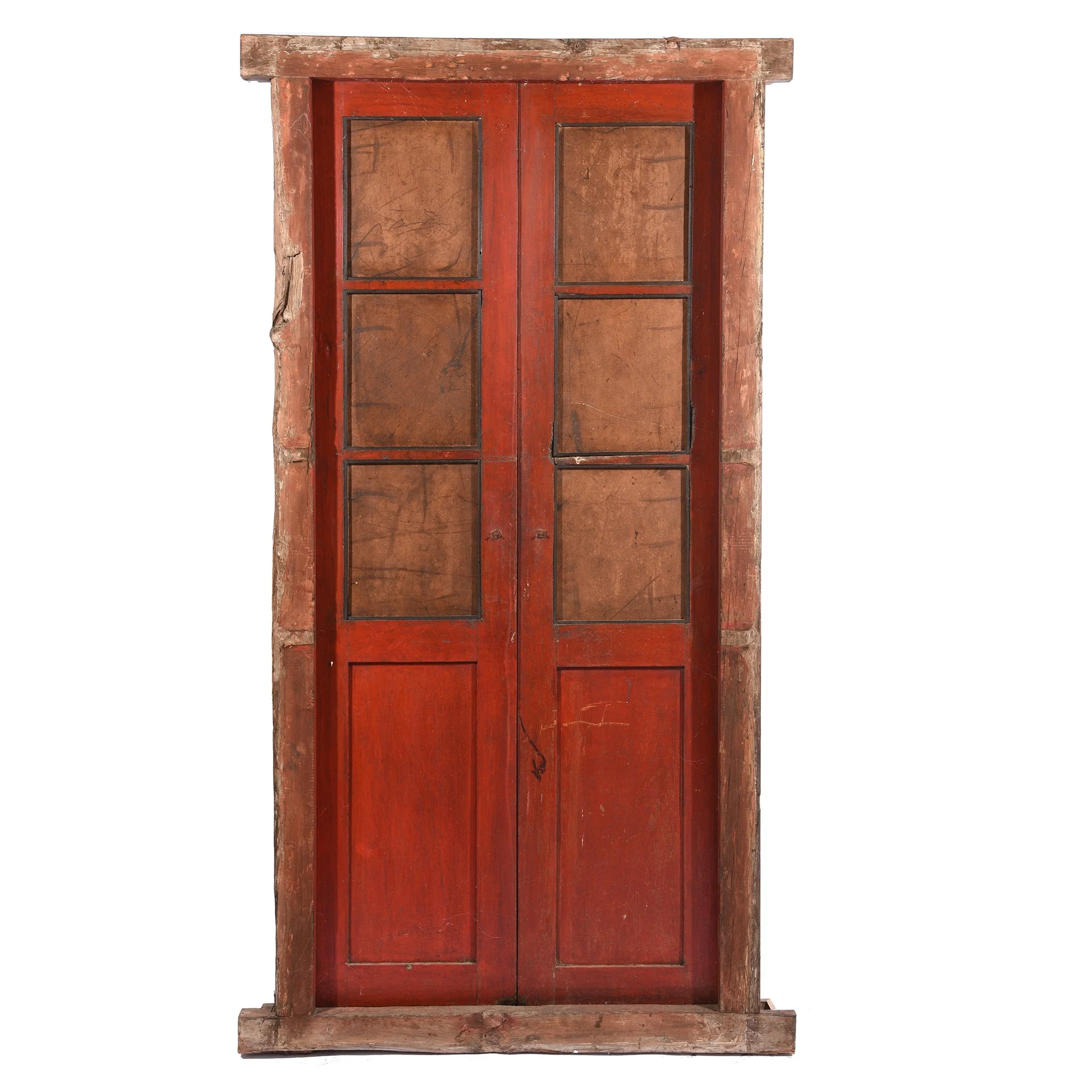Painted Glazed Doors From Bikaner - 19th Century - Image 3
