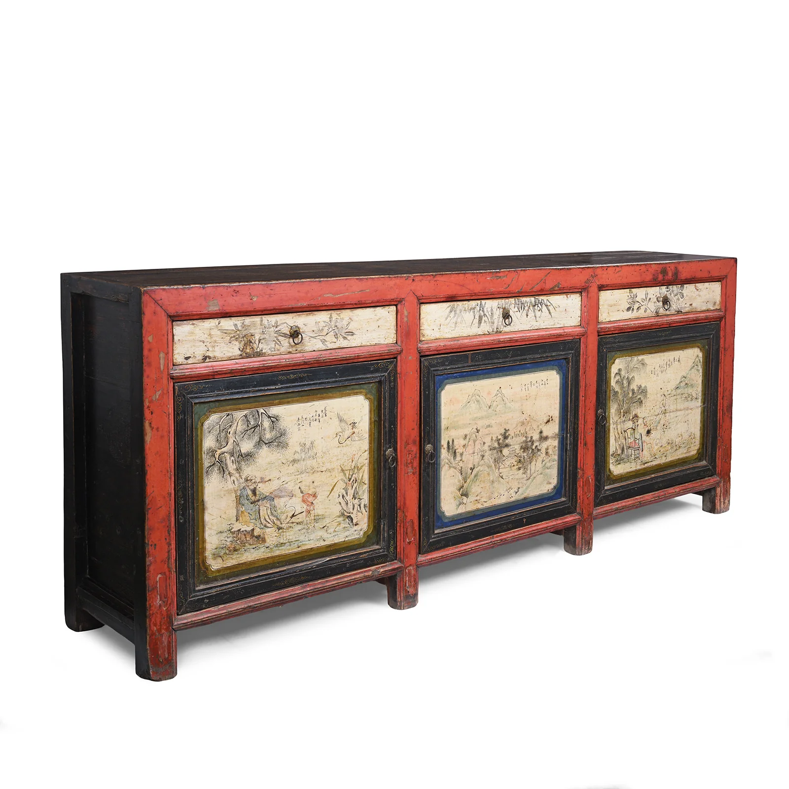Painted Sideboard From Qinghai - Ca 1916 - Image 3