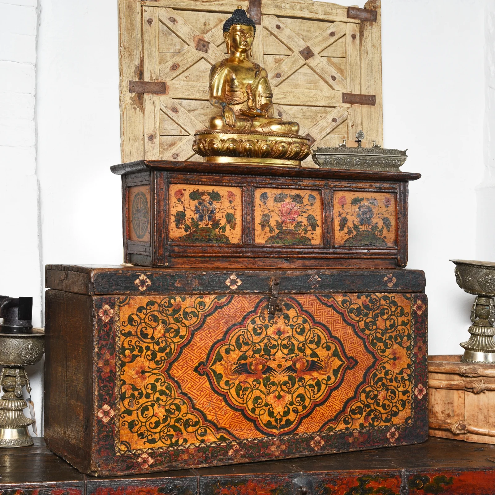 Antique Painted Tibetan Choksar - 19th Century - Image 3