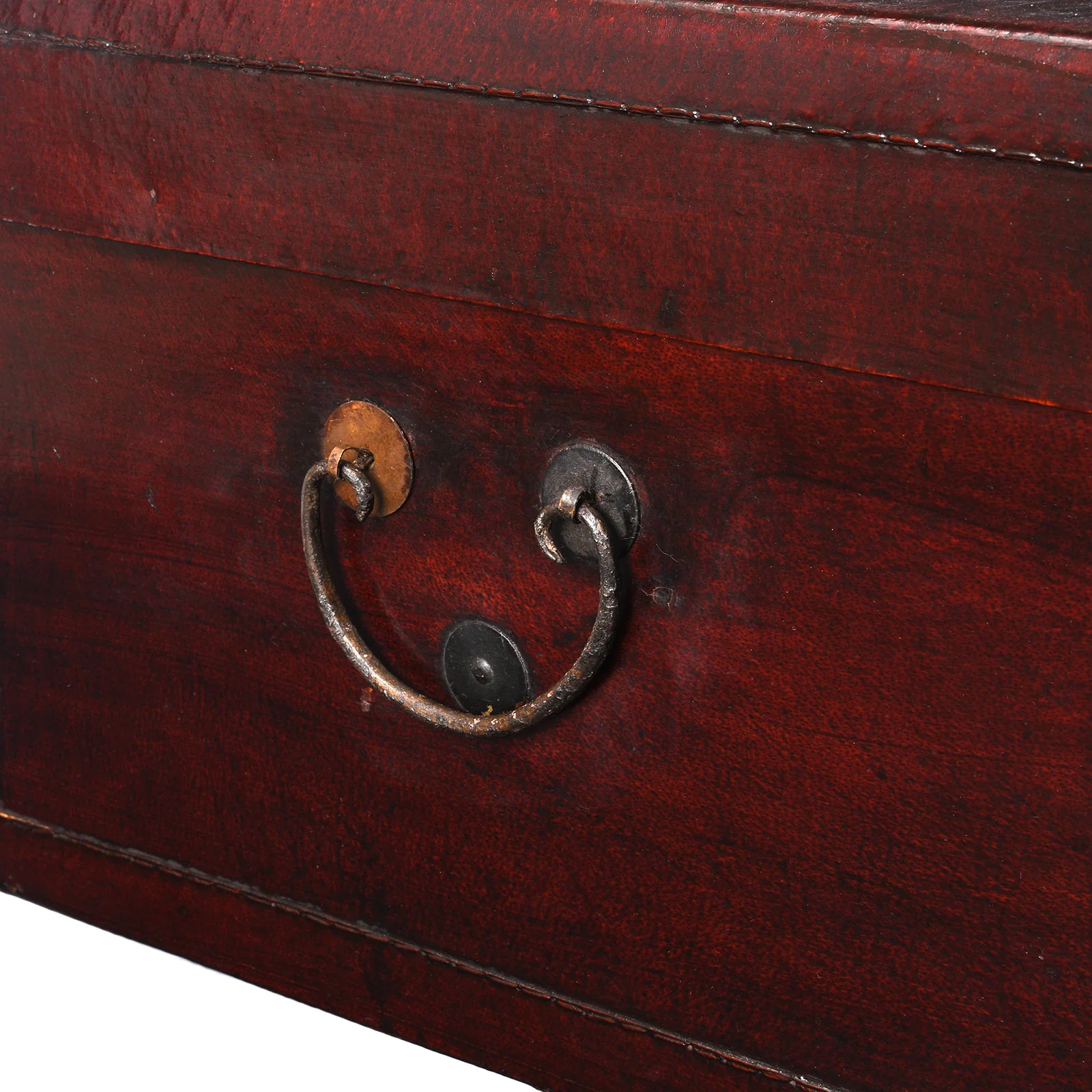 Aubergine Leather Trunk from Shanghai - Circa 1920 - Image 6