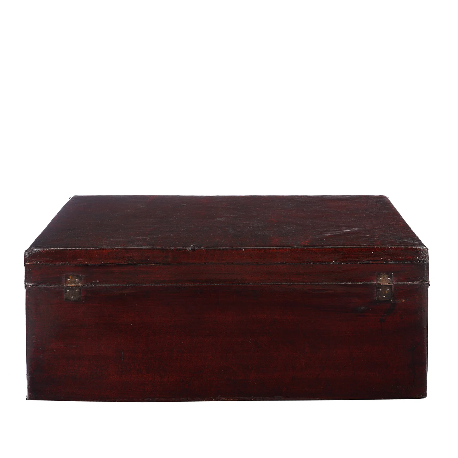 Aubergine Leather Trunk from Shanghai - Circa 1920 - Image 7