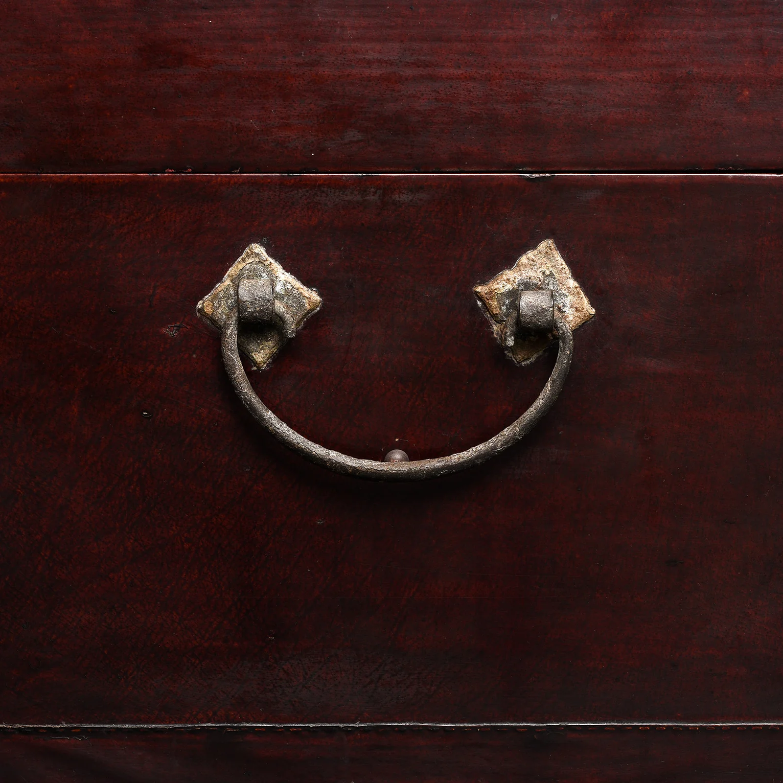 Aubergine Leather Trunk From Shanghai - Early 19thC - Image 6