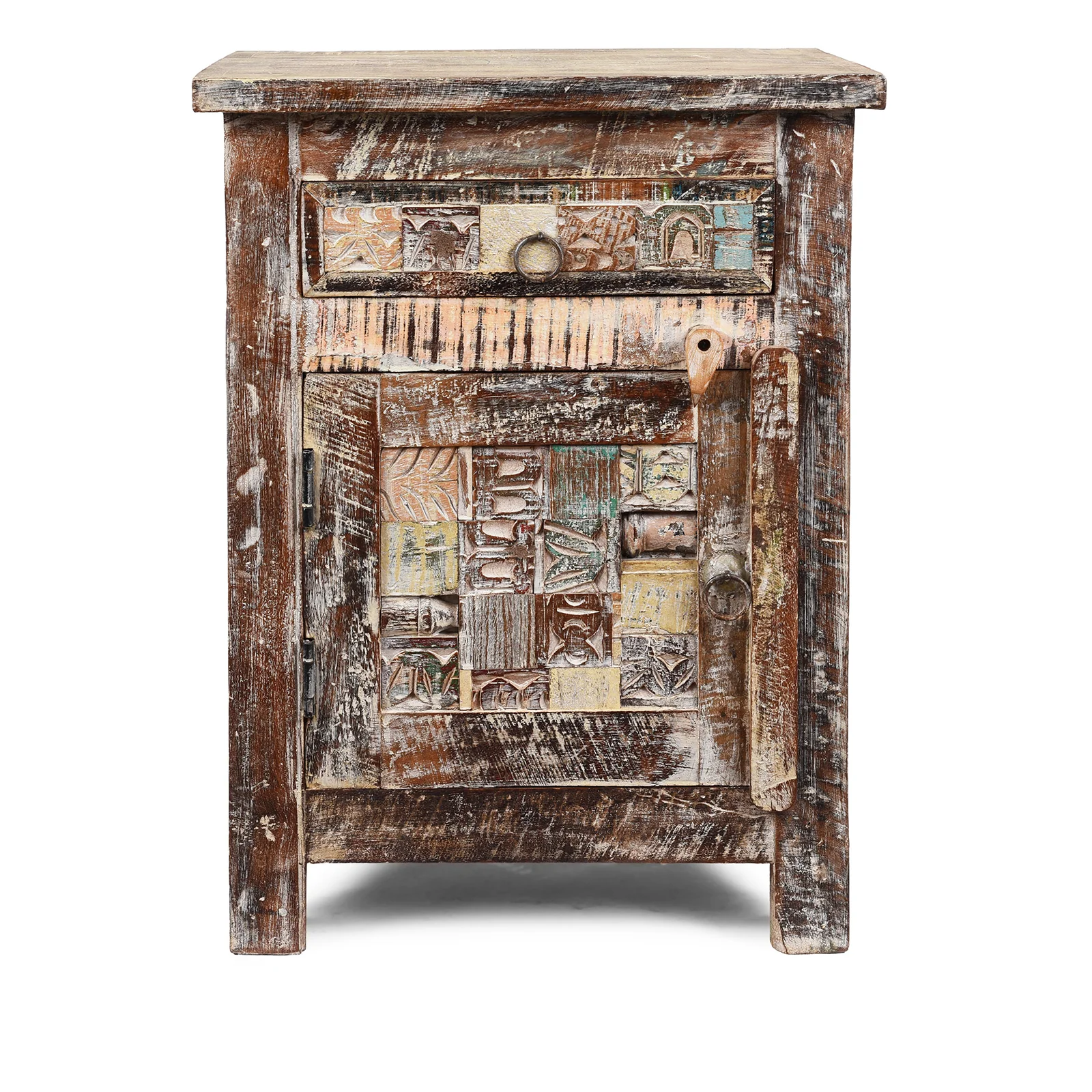 Bedside Cabinet Made From Reclaimed Teak - Image 4