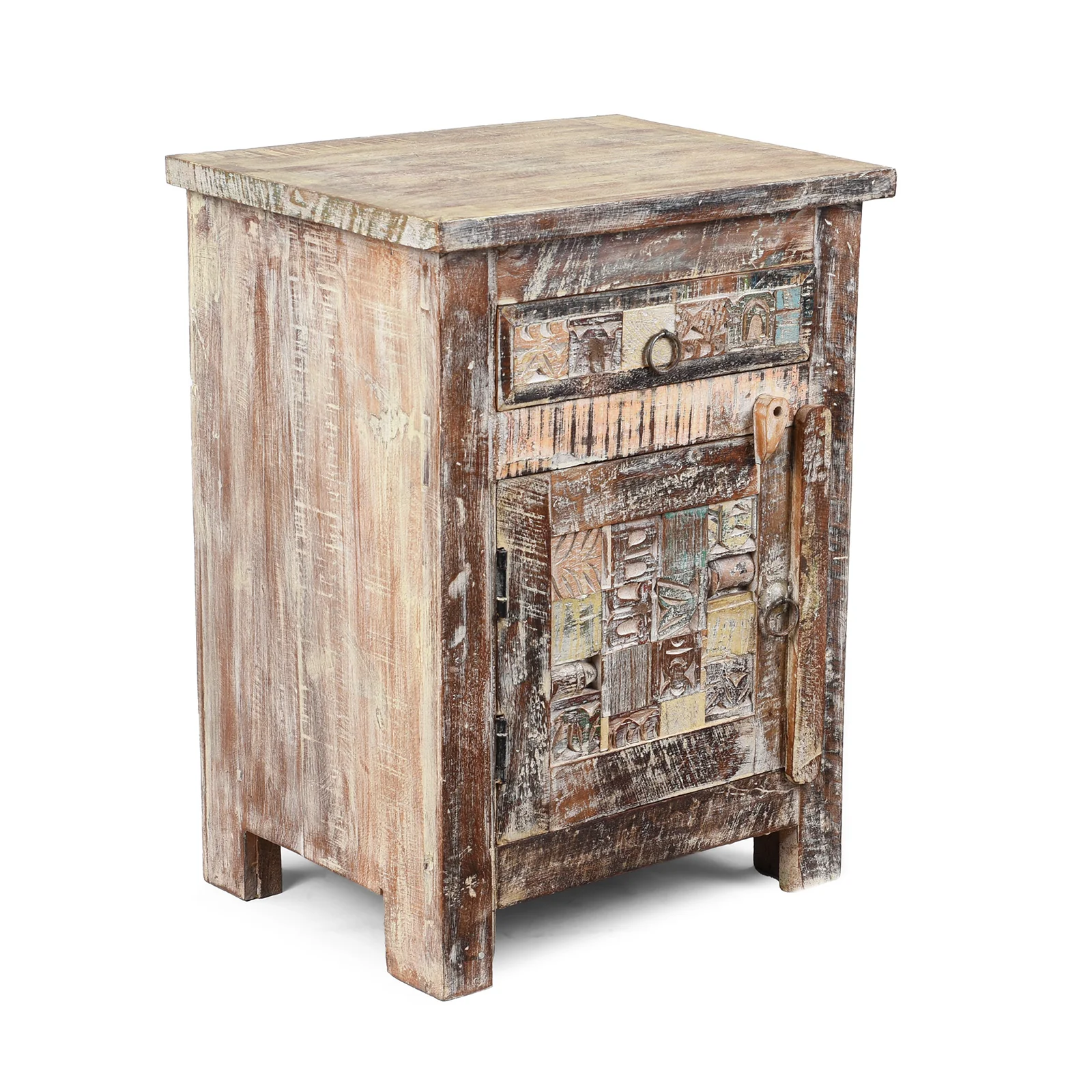 Bedside Cabinet Made From Reclaimed Teak - Image 5