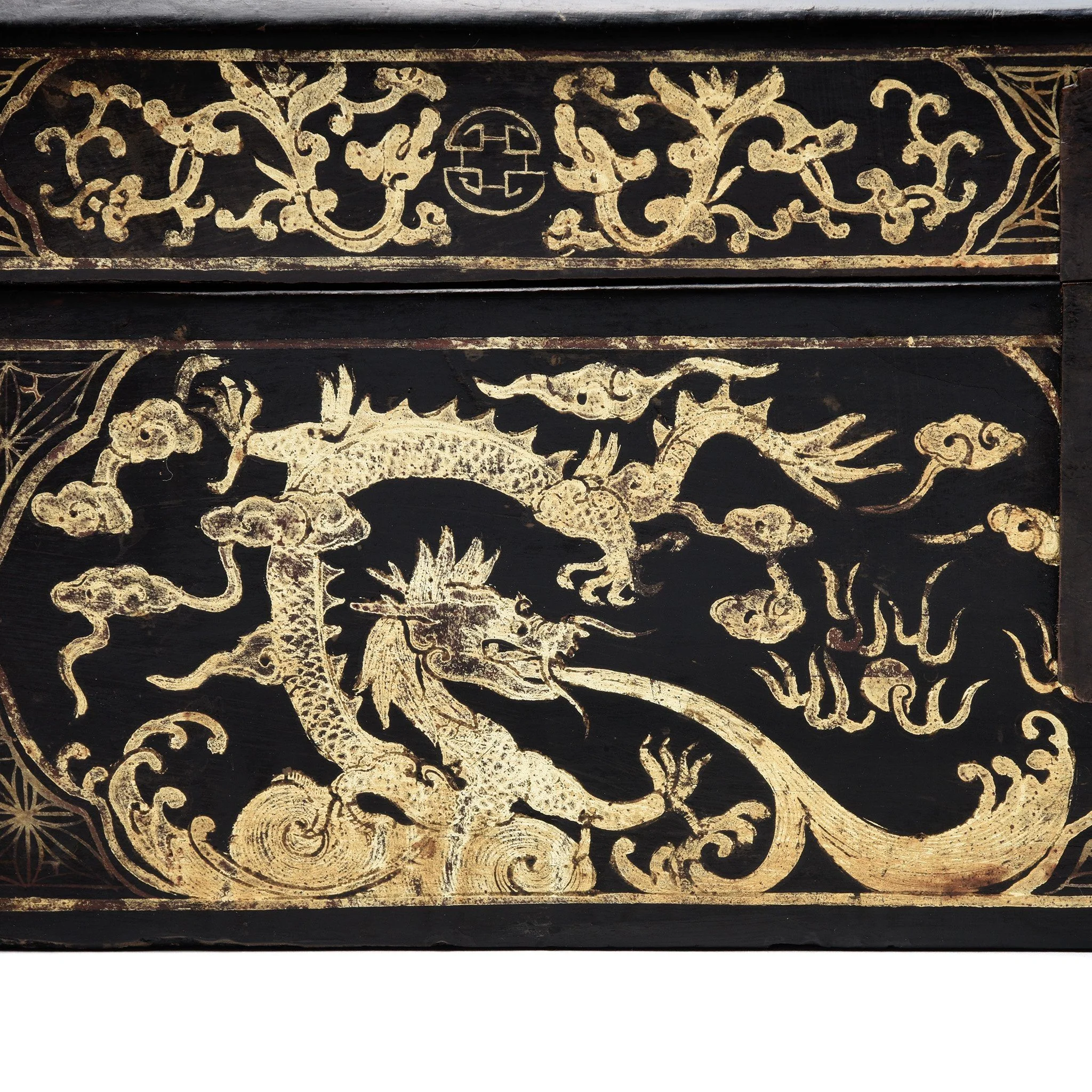 Black Lacquer Chinese Export Pillow Box - Ca 1920 - Image 3