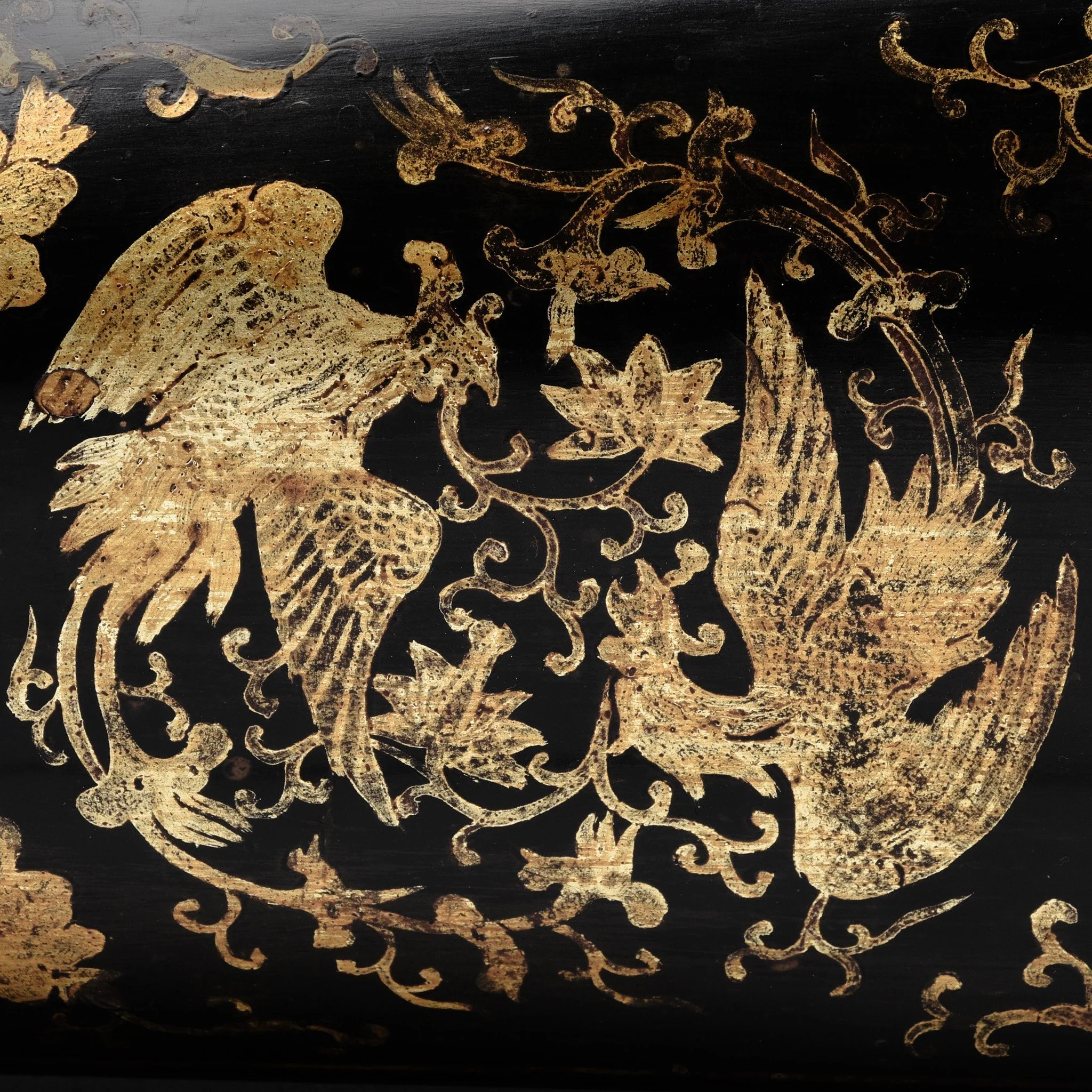 Black Lacquer Chinese Export Pillow Box - Ca 1920 - Image 5