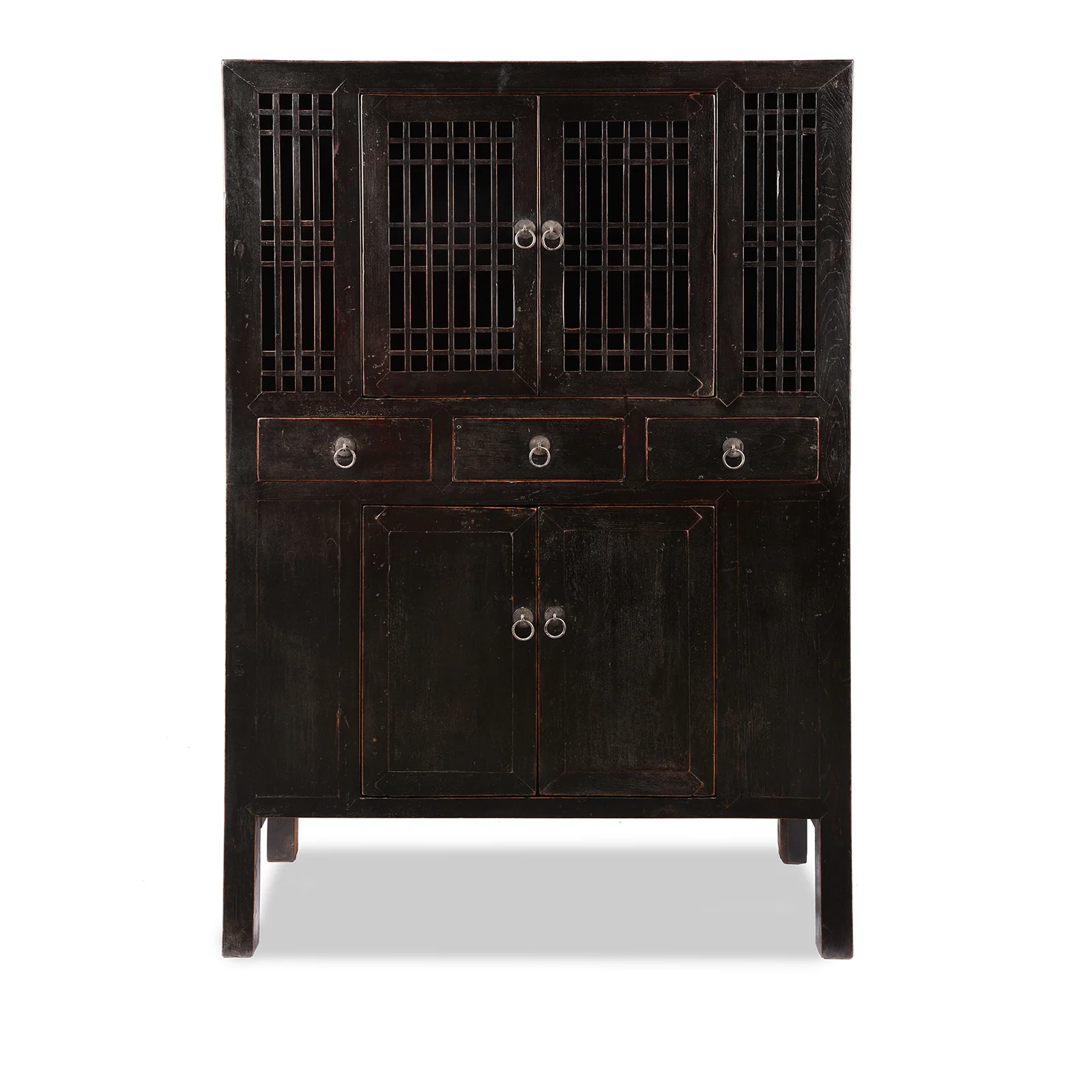 Black Lacquer Kitchen Cabinet From Tianjin - 19th Century