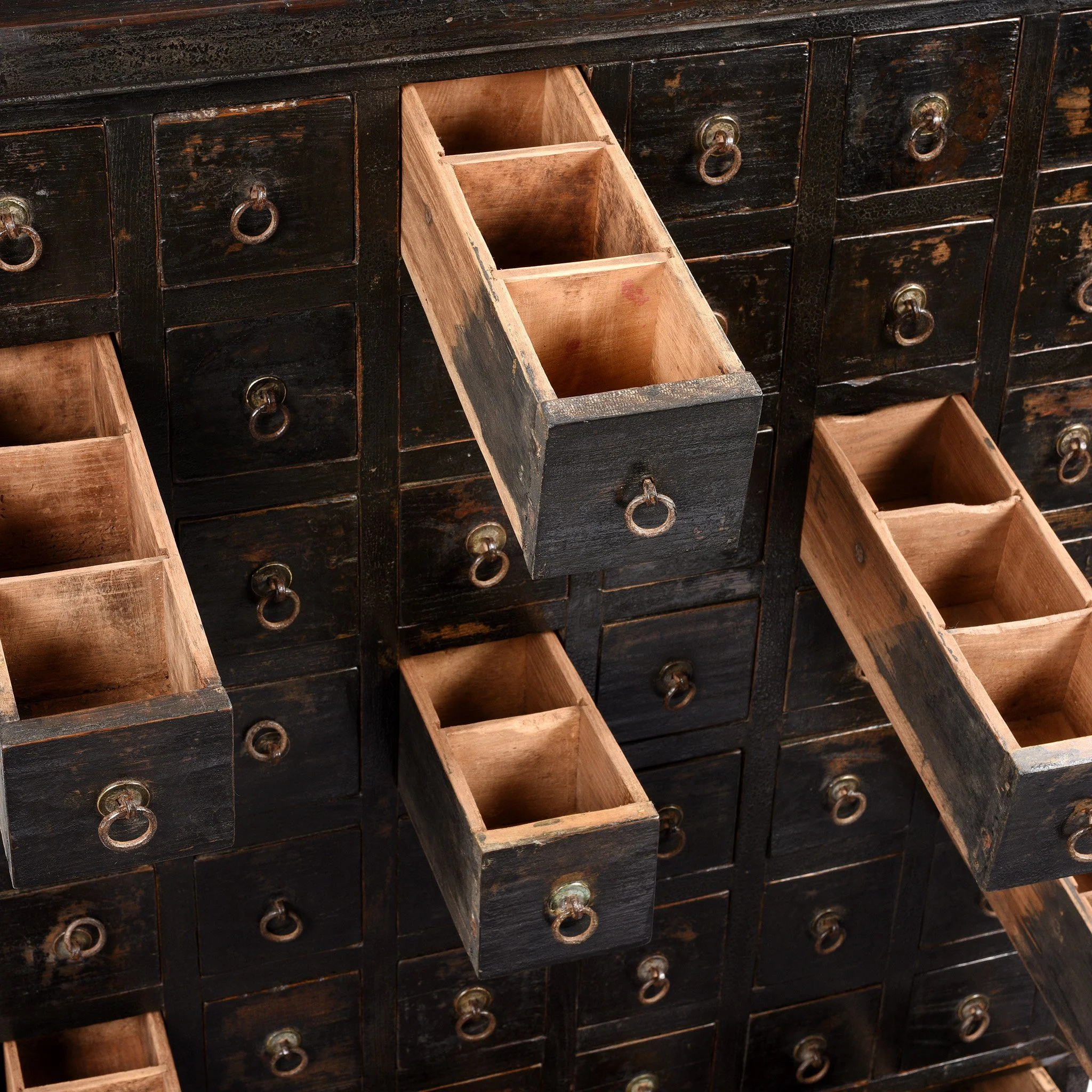 Black Painted Apothecary Chest From Shanxi - 19thC - Image 5