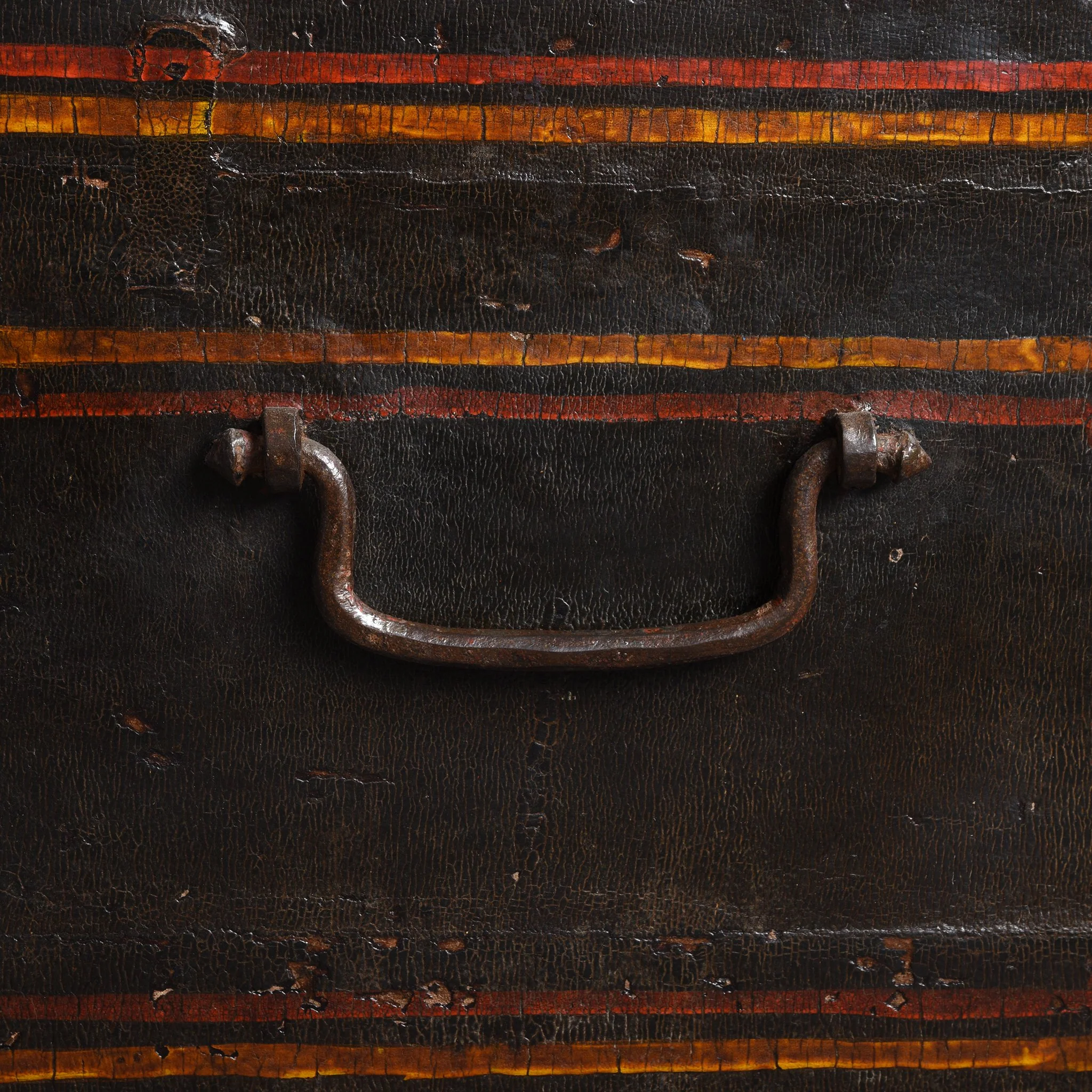 Antique Painted Indian Chest from Bikaner - 19thC - Image 3