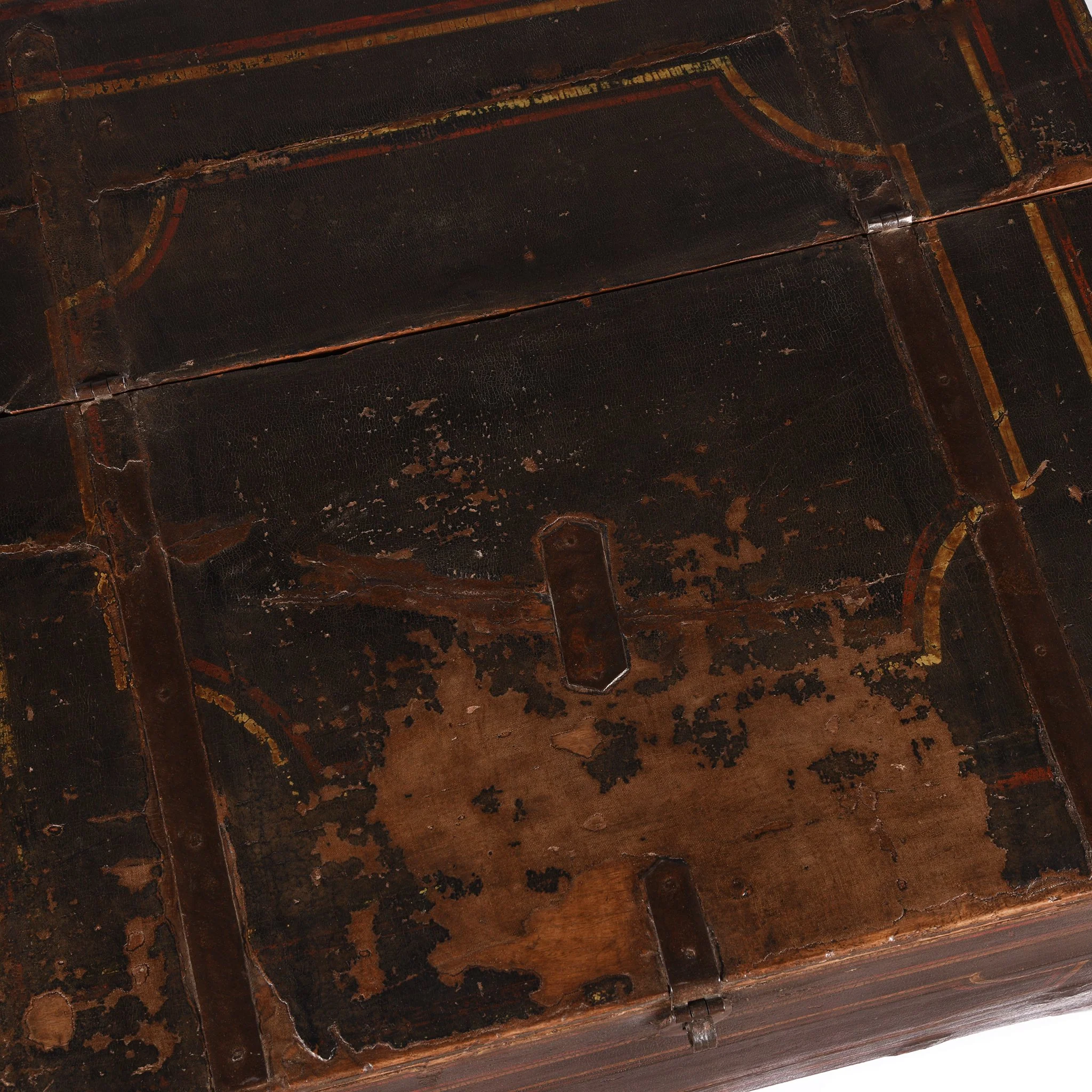 Antique Painted Indian Chest from Bikaner - 19thC - Image 6