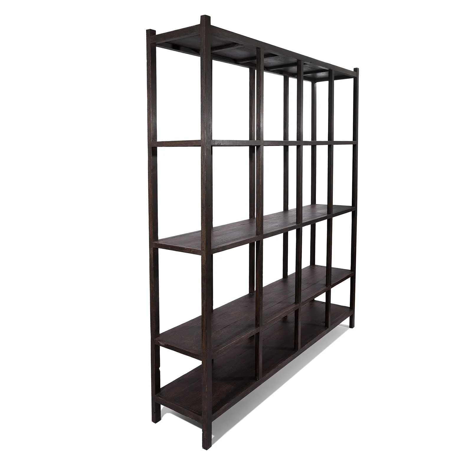 Black Painted Shelving Unit from Reclaimed Pine - Image 2