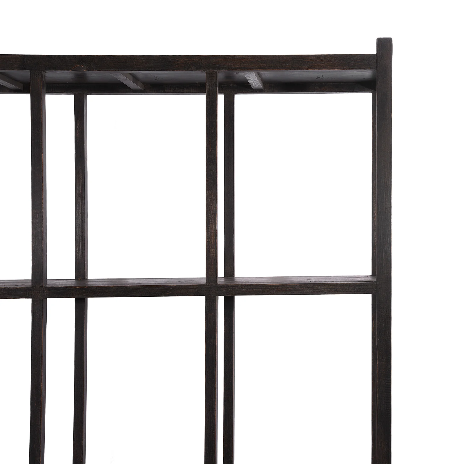 Black Painted Shelving Unit from Reclaimed Pine - Image 3