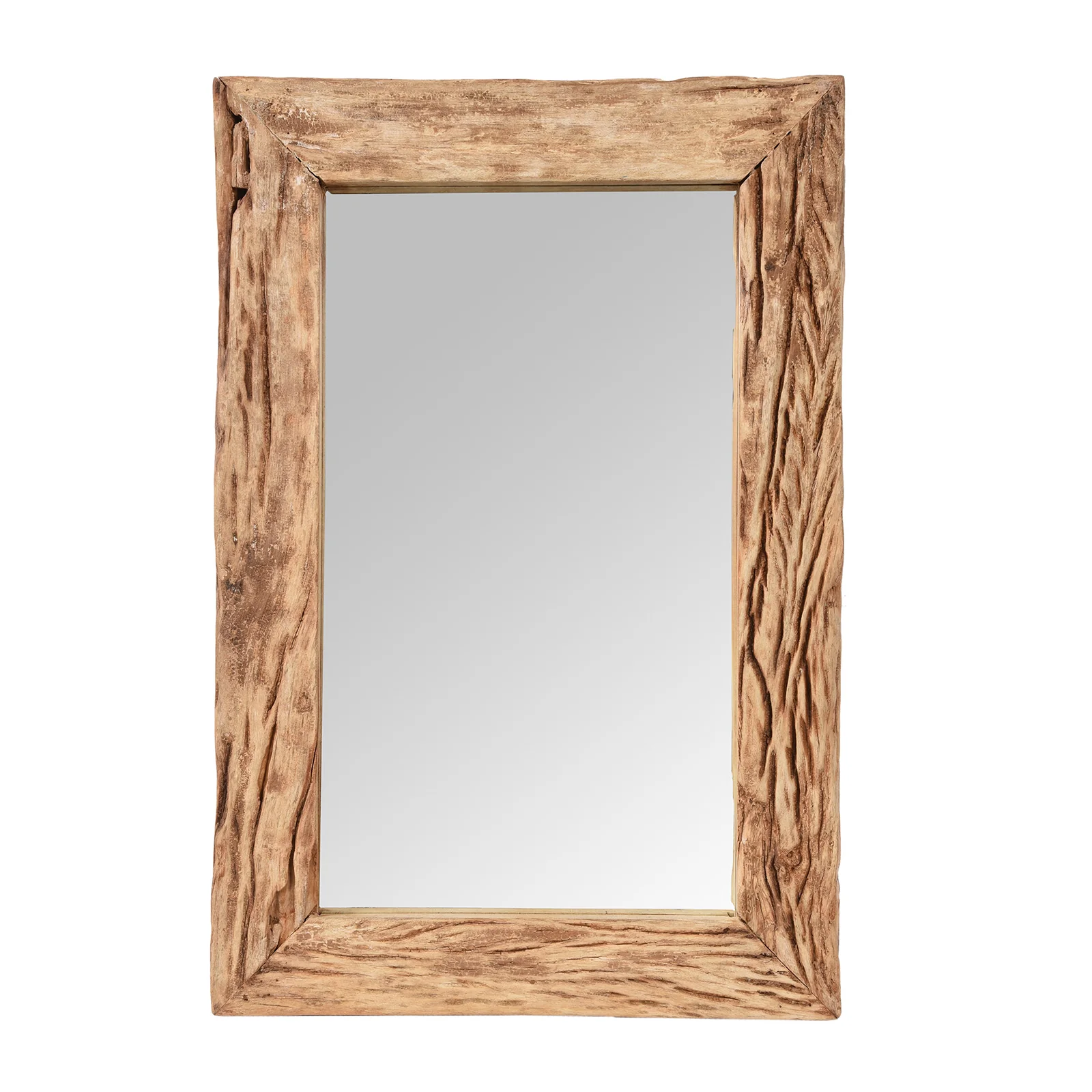 Rustic Bleached Driftwood Mirror - Image 3