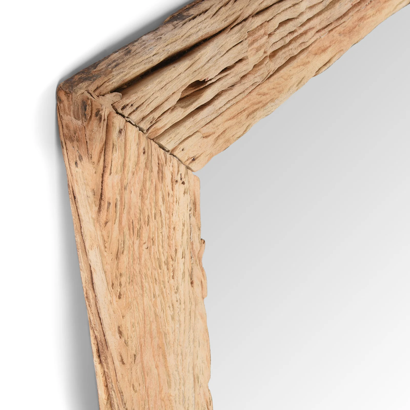 Rustic Bleached Driftwood Mirror - Image 7