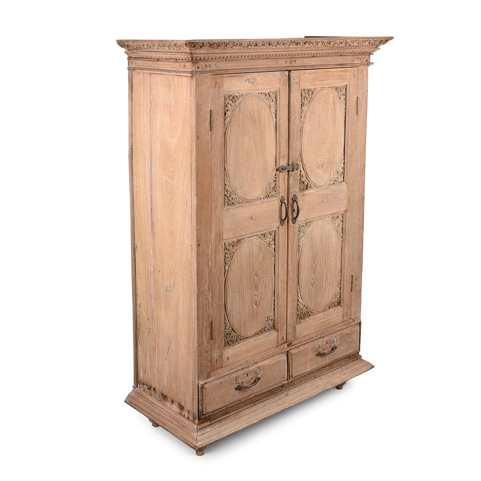 Bleached Indian Almirah Cabinet From Gujarat - 19th Century - Image 4