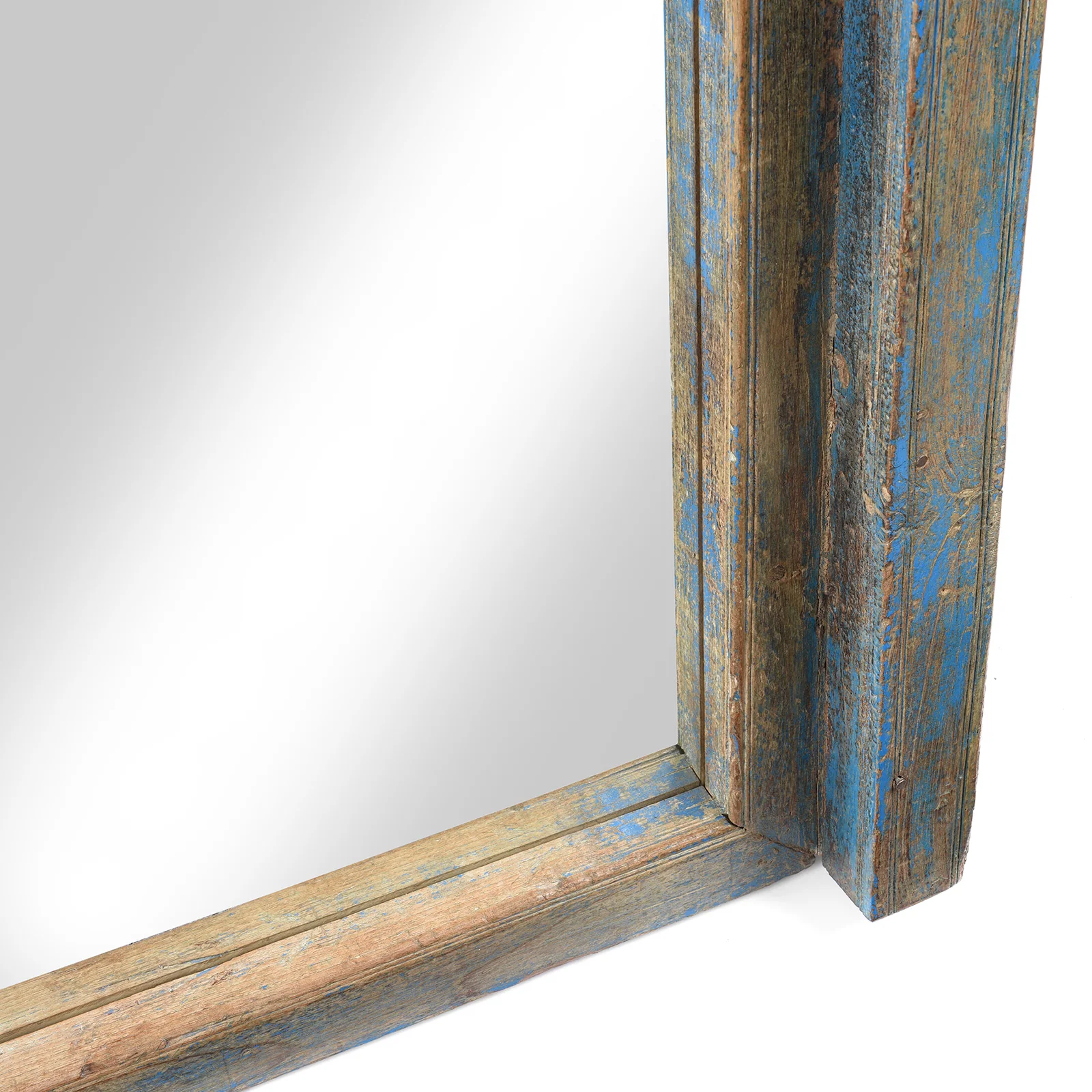 Blue Painted Ganesh Door Mirror From Andhra Pradesh - 19th Century - Image 7
