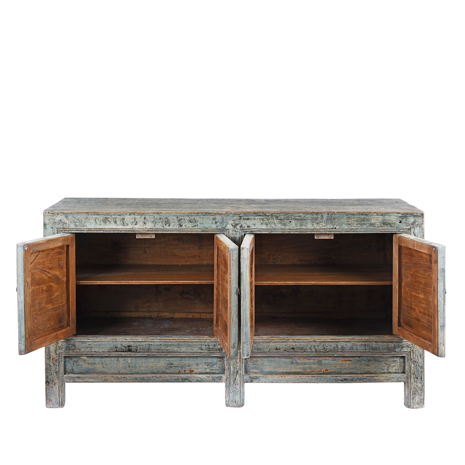 Vintage Blue Painted Sideboard From Shanxi - Ca 1930 - Image 4