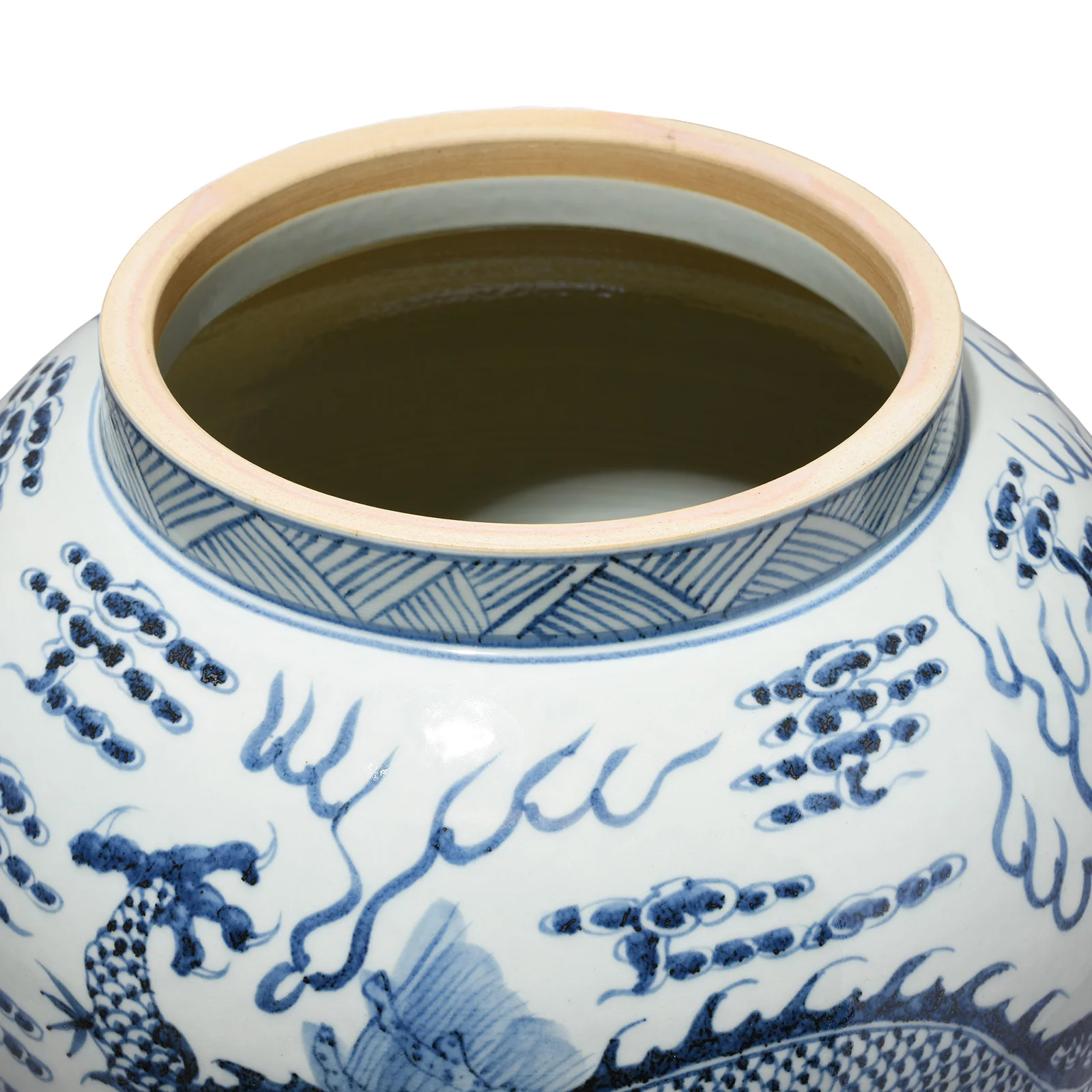 Blue & White Porcelain Vase - Dragon Design - Image 6