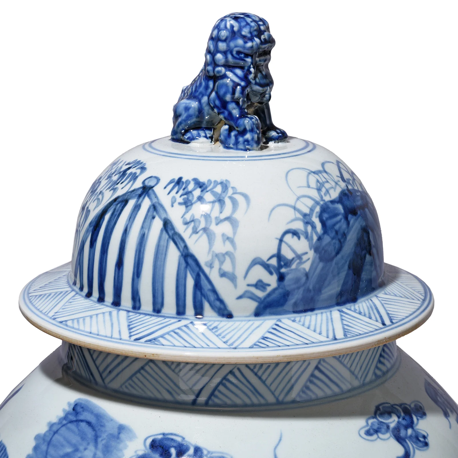 Blue & White Porcelain Temple Jar - Qilin Design - Image 8