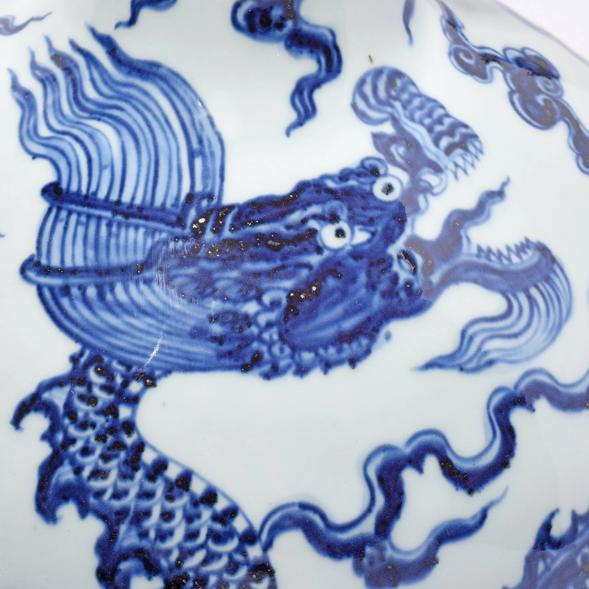 Blue & White Porcelain Tianqiuping Dragon Vase - Image 5