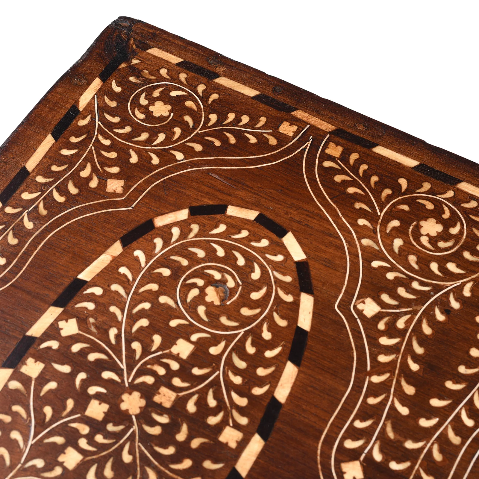 Indian Bone Inlay Teak Chest - Ca 1900 - Image 7