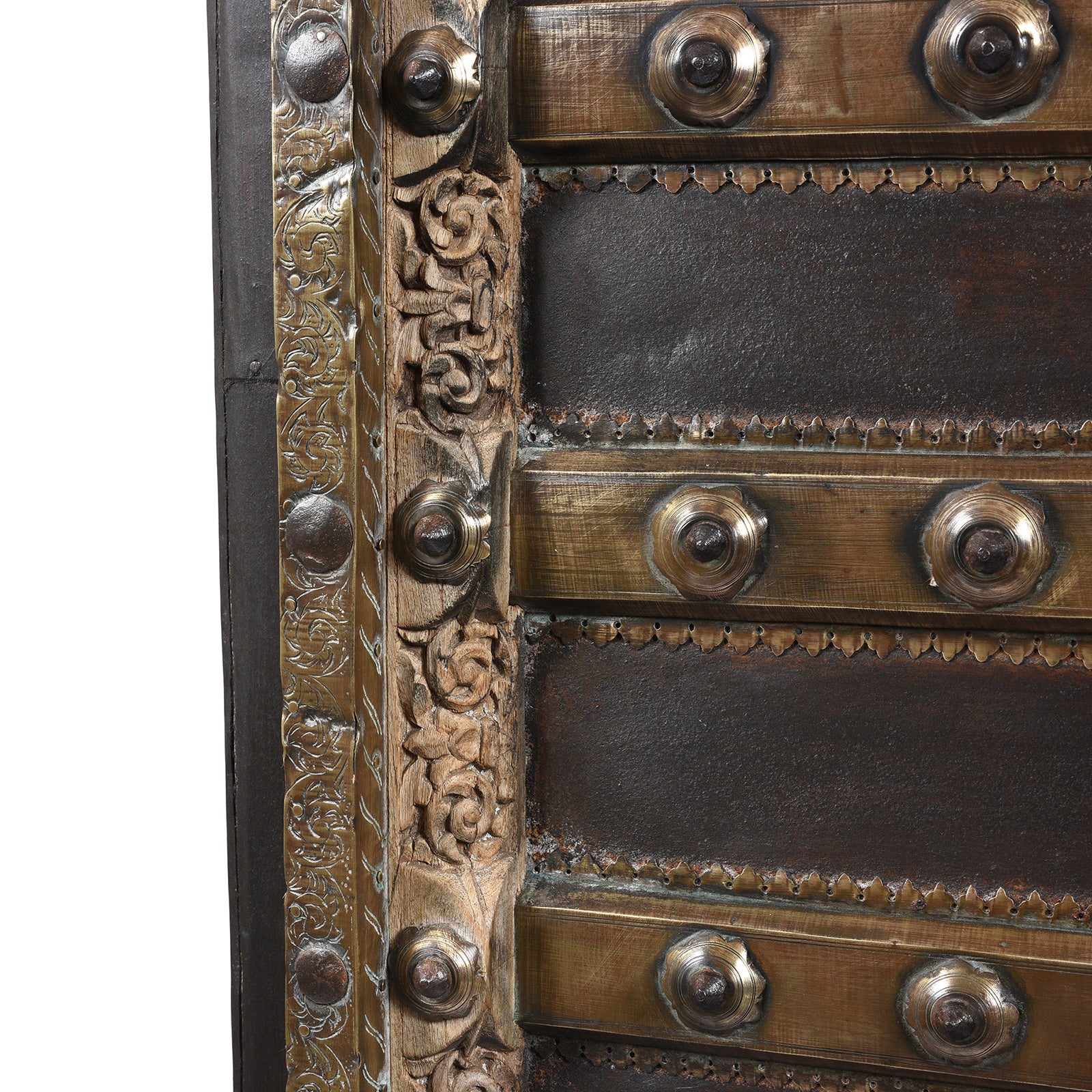 Old Brass Bound Door From Shekhawati - 19th Century - Image 5