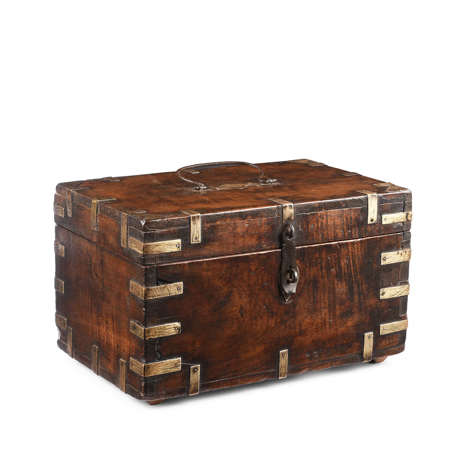 Brass Bound Jewellery Box From Rajasthan - 19th Century - Image 3