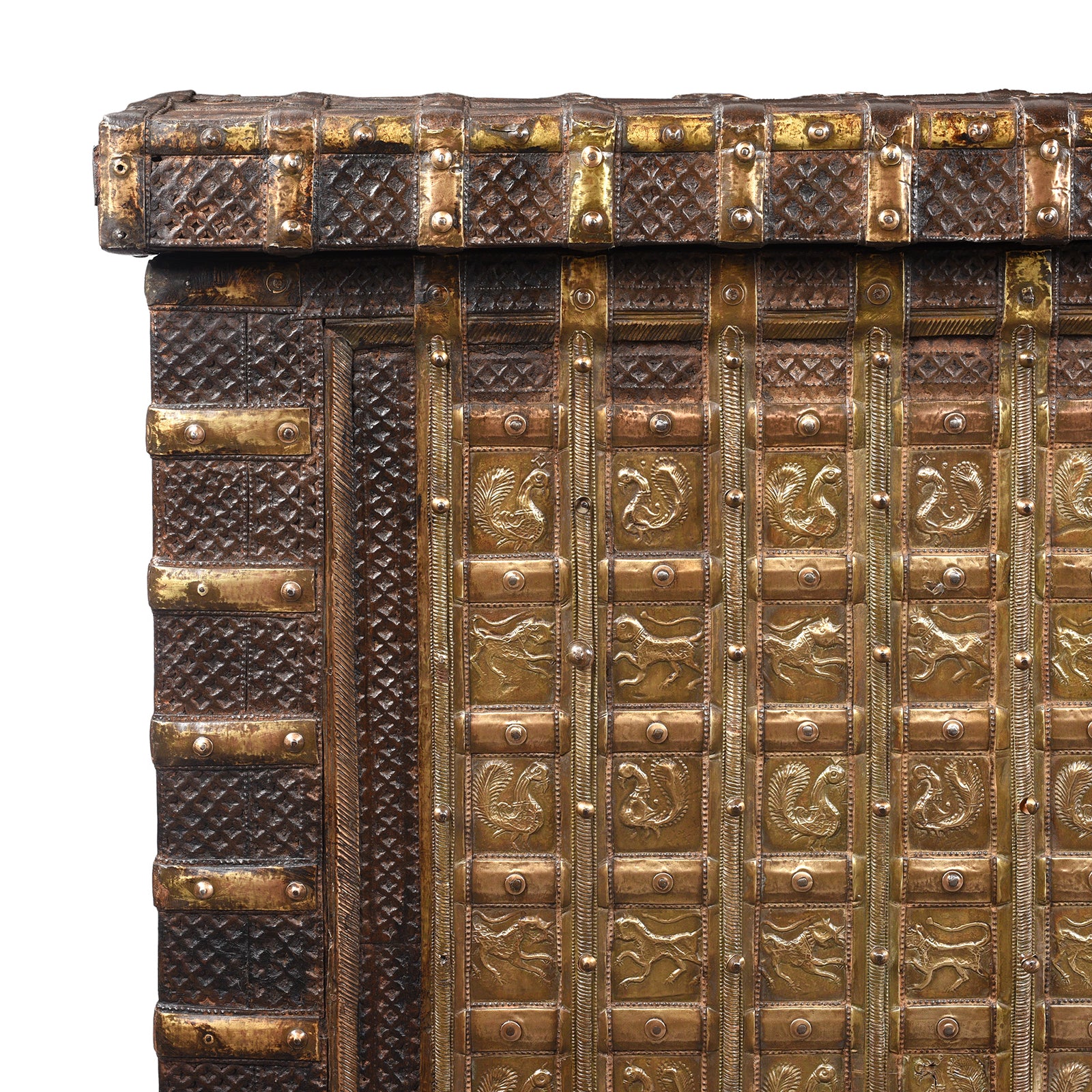 Brass Bound 'Pithara' Console Chest From Gujarat - 19th Century - Image 2