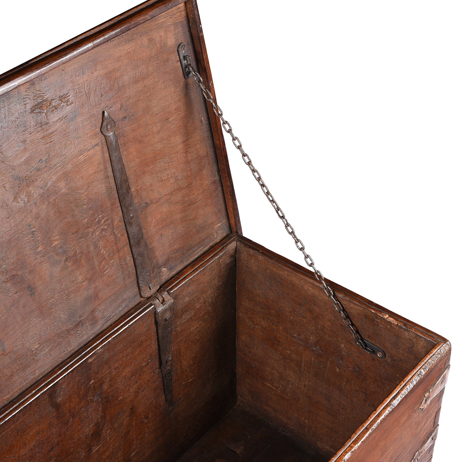 Brass Bound Anglo-Indian Chest From Rajasthan - 19th Century - Image 5