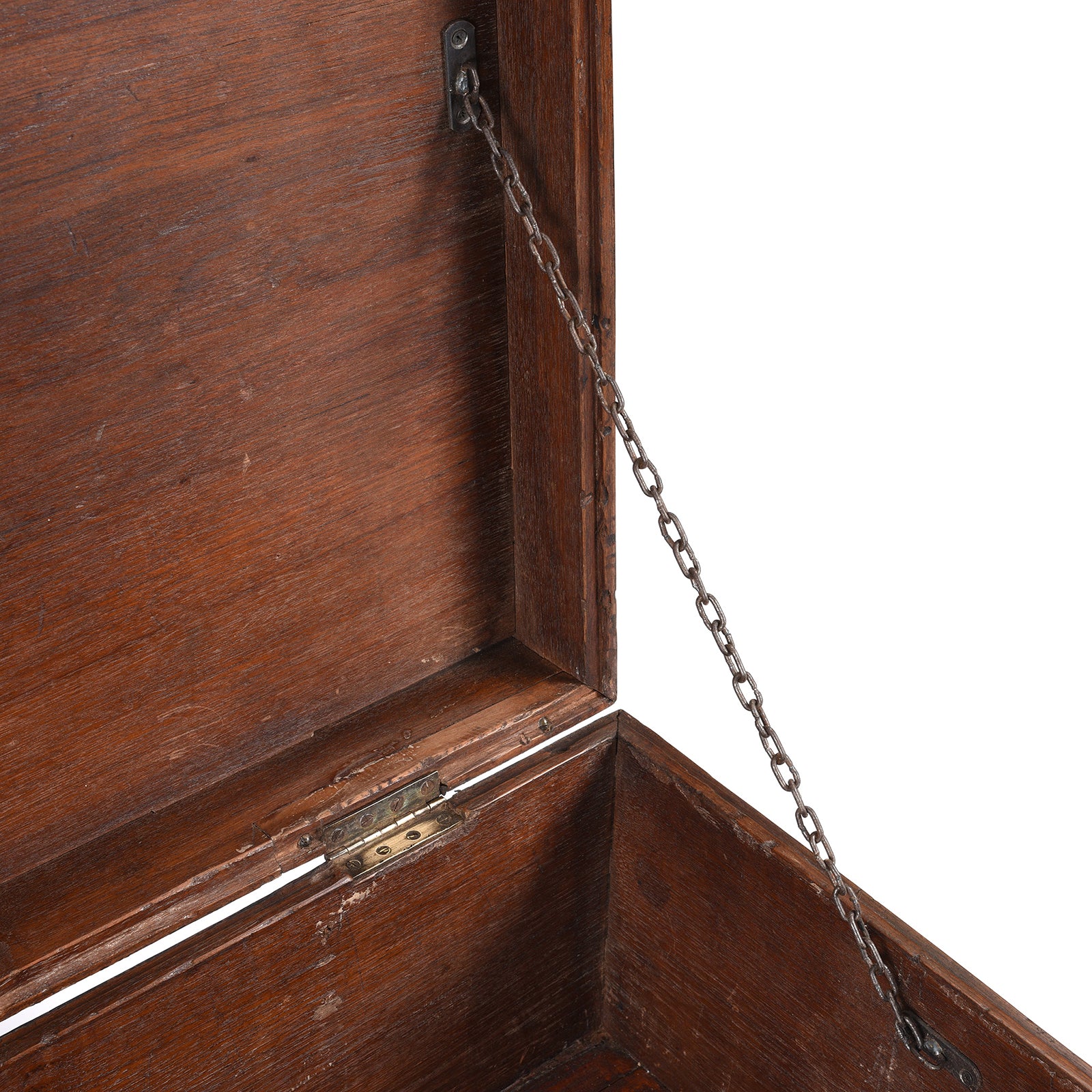 Brass Bound Teak Military Chest From Rajasthan -19th Century - Image 9