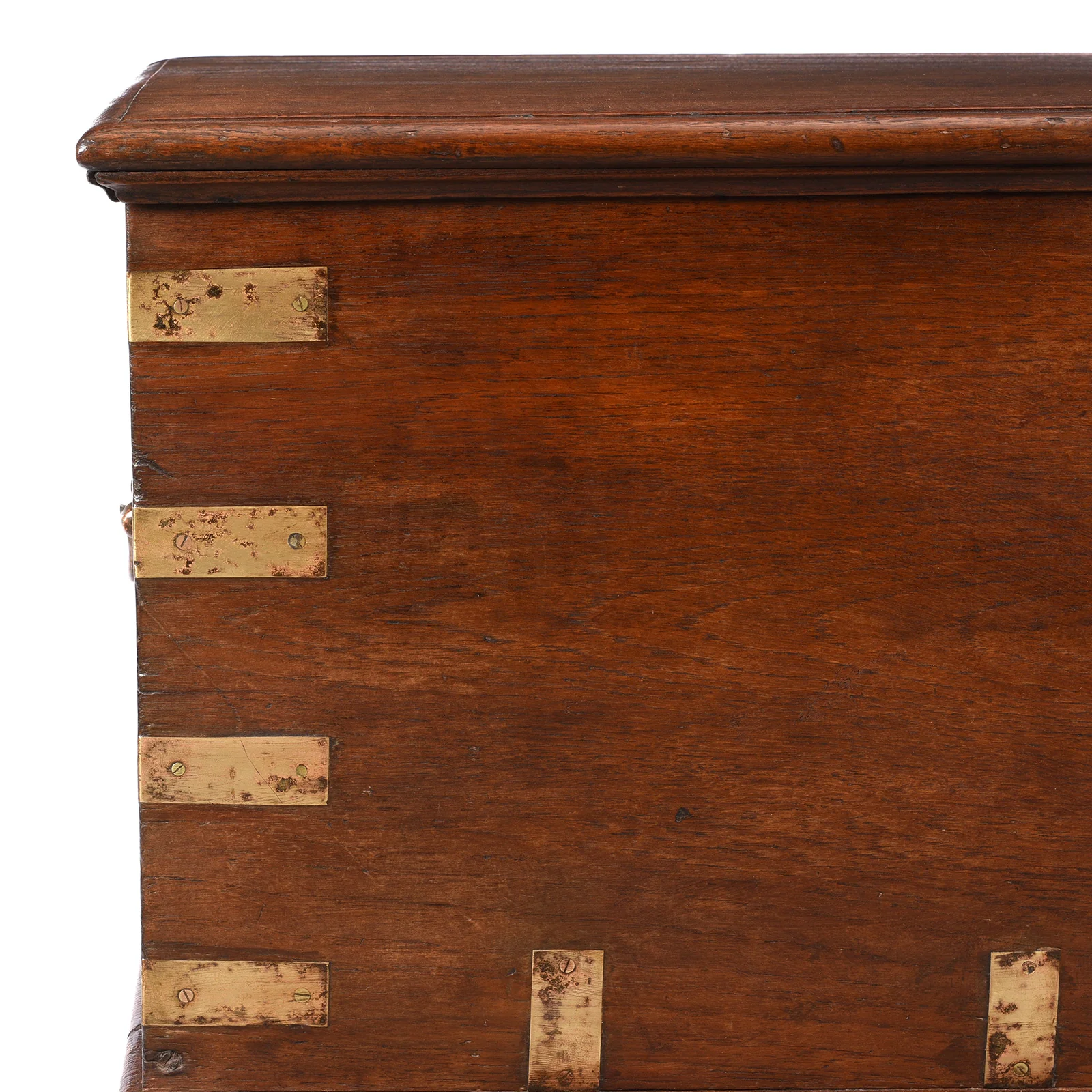Brass Bound Teak Chest From Rajasthan - 19th Century - Image 3