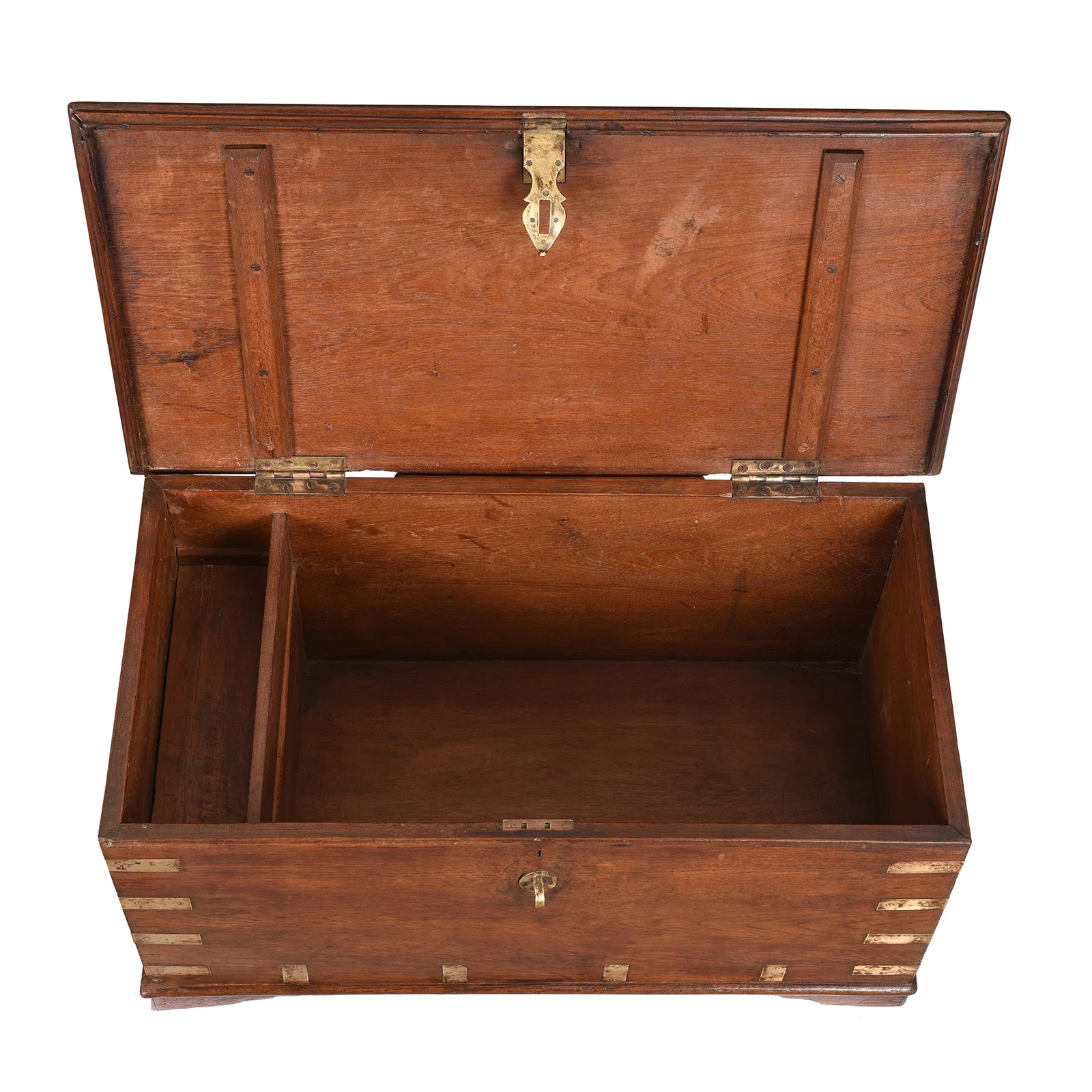 Brass Bound Teak Chest From Rajasthan - 19th Century - Image 4
